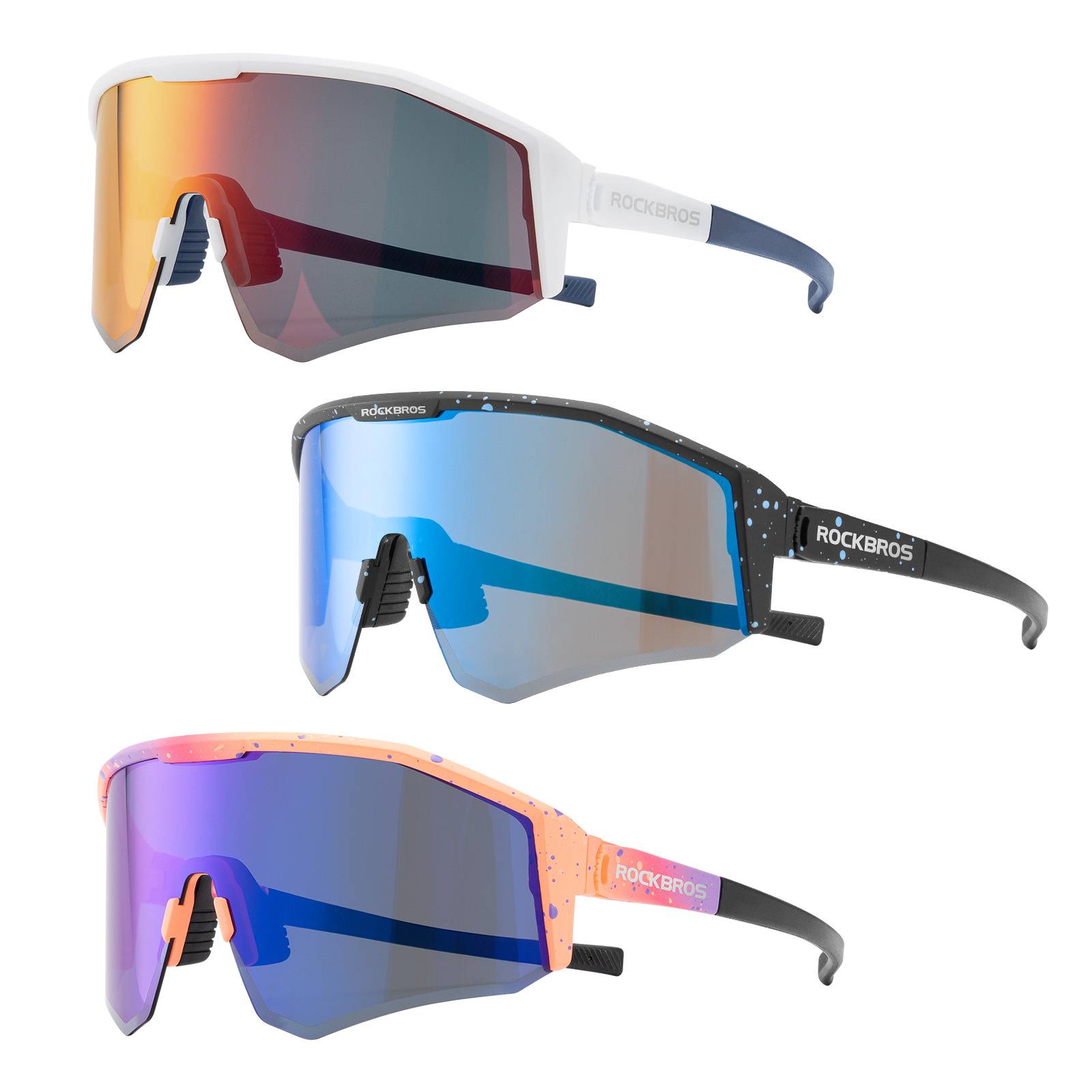 ROCKBROS Polarized Sports Glasses Adjustable Temple TAC Lenses + TR90