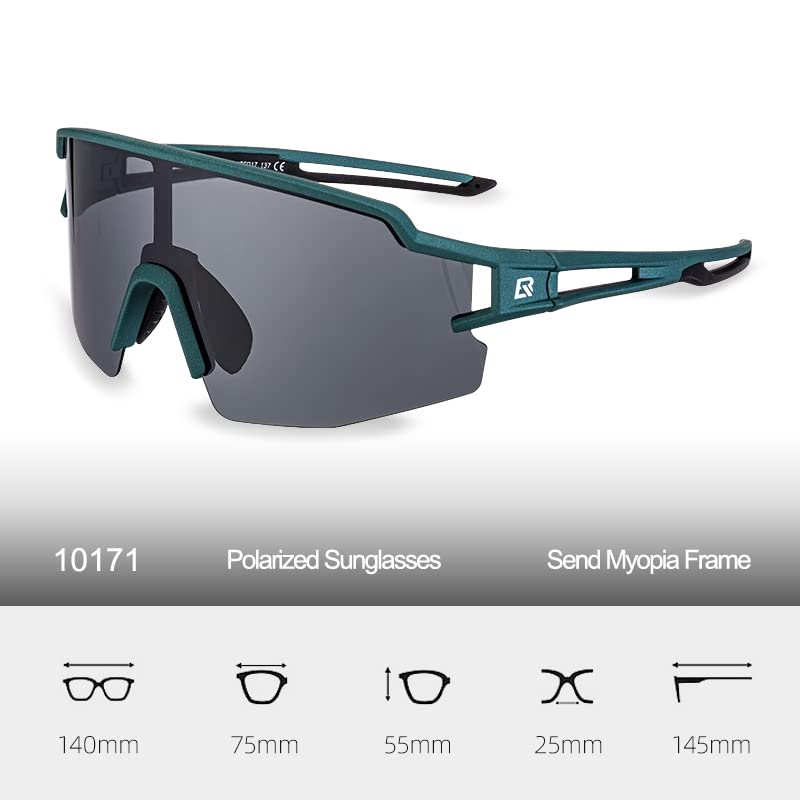 ROCKBROS Polarized Sunglasses Mens Womens Cycling Glasses for Outdoor Sports #Color_Dark Teal