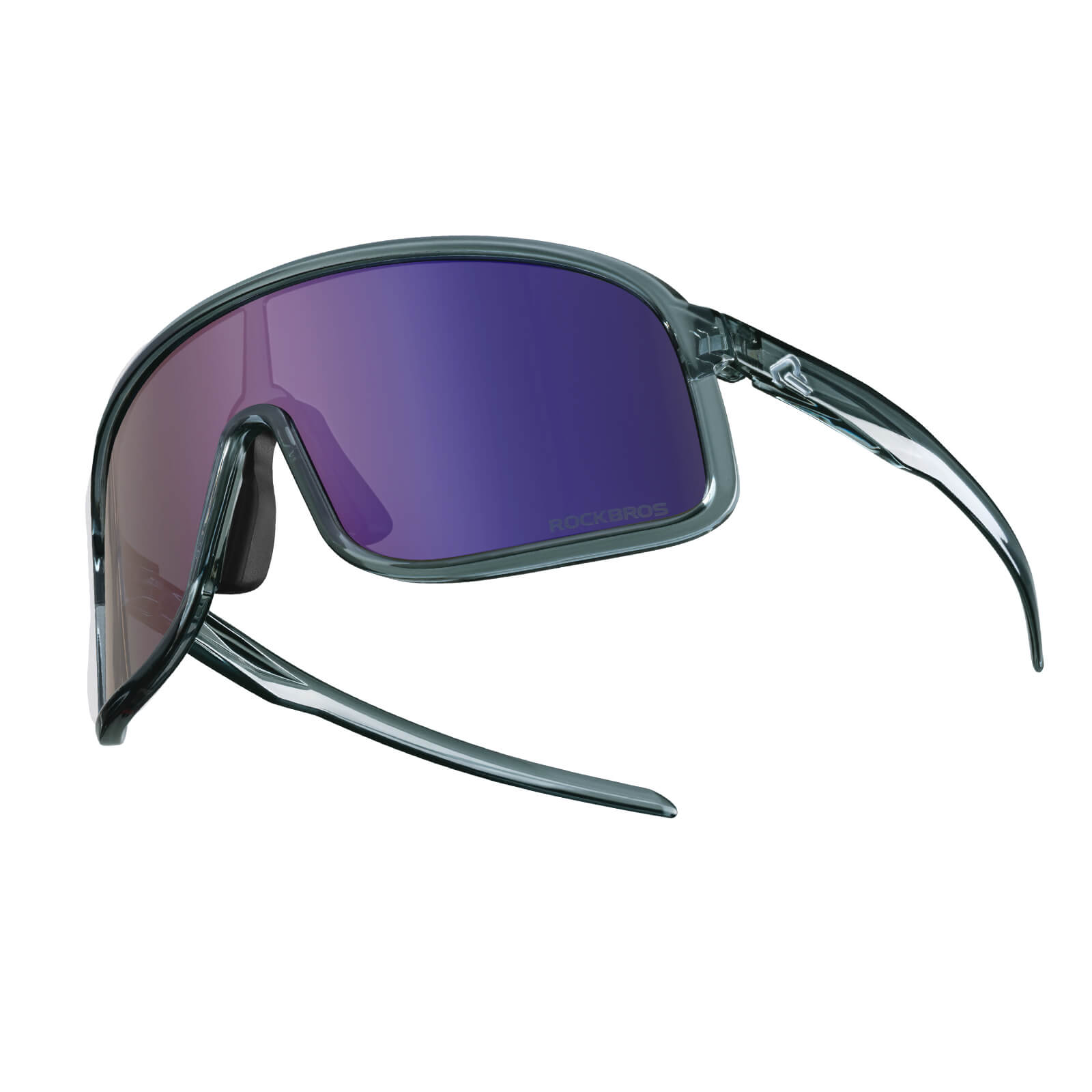ROCKBROS polarized sunglasses, TR90 frame, UV400 protection, unisex cycling glasses, SP350 model in forest gray. #Color_Forest Gray