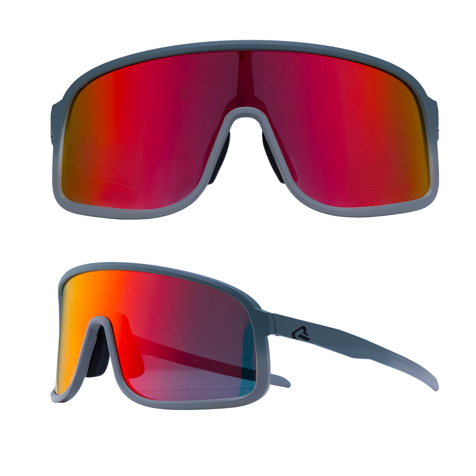 ROCKBROS polarized sunglasses, TR90 frame, UV400 protection, unisex cycling glasses, SP350 model in slate gray. #Color_Slate Gray