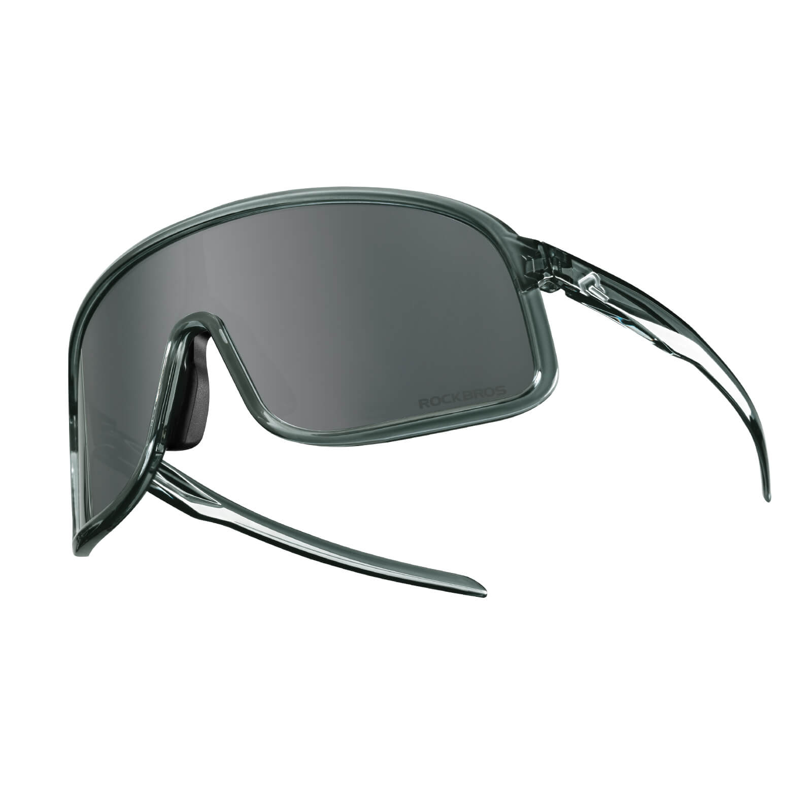 ROCKBROS polarized sunglasses, TR90 frame, UV400 protection, unisex cycling glasses, SP350 model in slate green. #Color_Slate Green