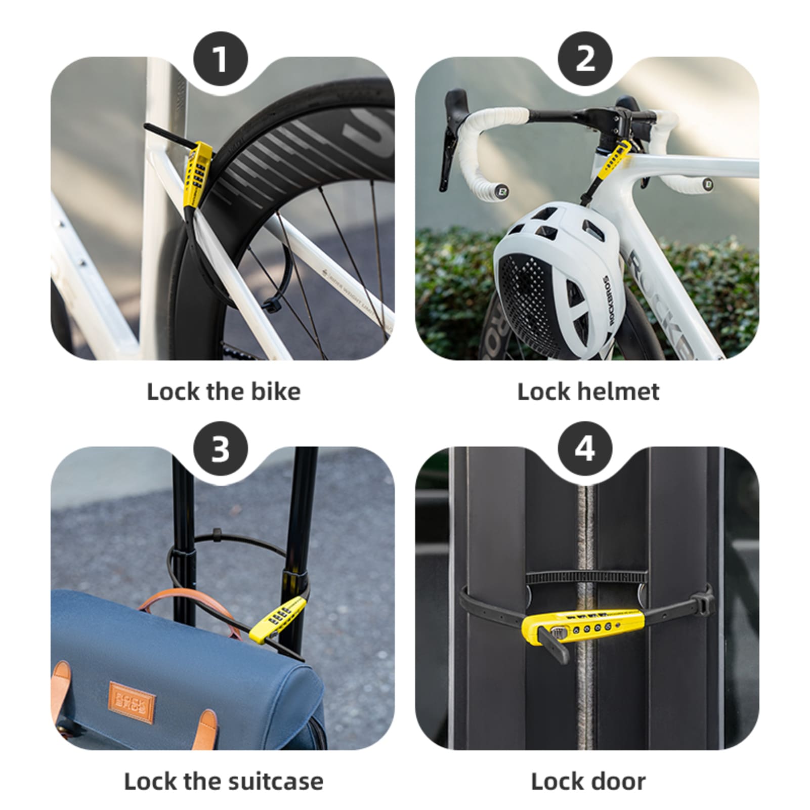 ROCKBROS Portable Zip Tie Password Lock – Ultra-Lightweight Anti-Theft Security