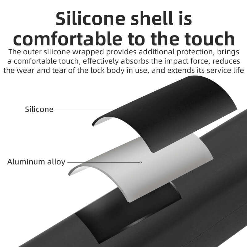 ROCKBROS smart U-shaped bike lock with NFC, secure and durable bicycle lock for enhanced protection.