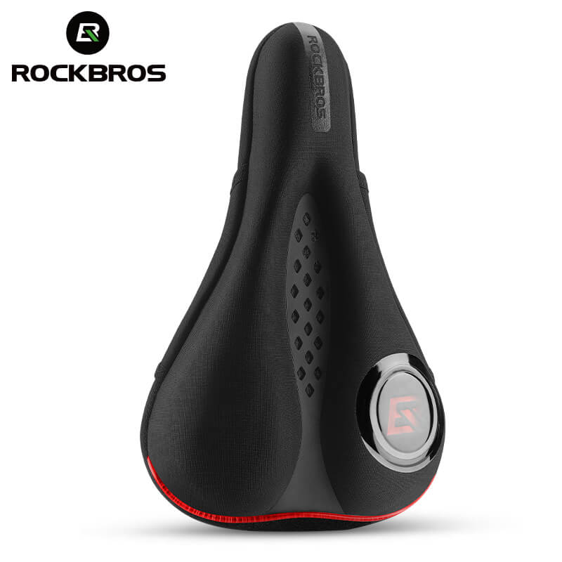 ROCKBROS Soft Bike Saddle Cover with LED Rear Light – Comfort & Safety Combo #Style_With Light