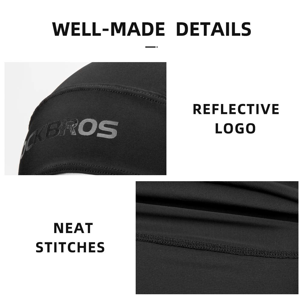 ROCKBROS Sports Headwear Quickly Dry Cycling Bandana Under Helmet #Color_Black