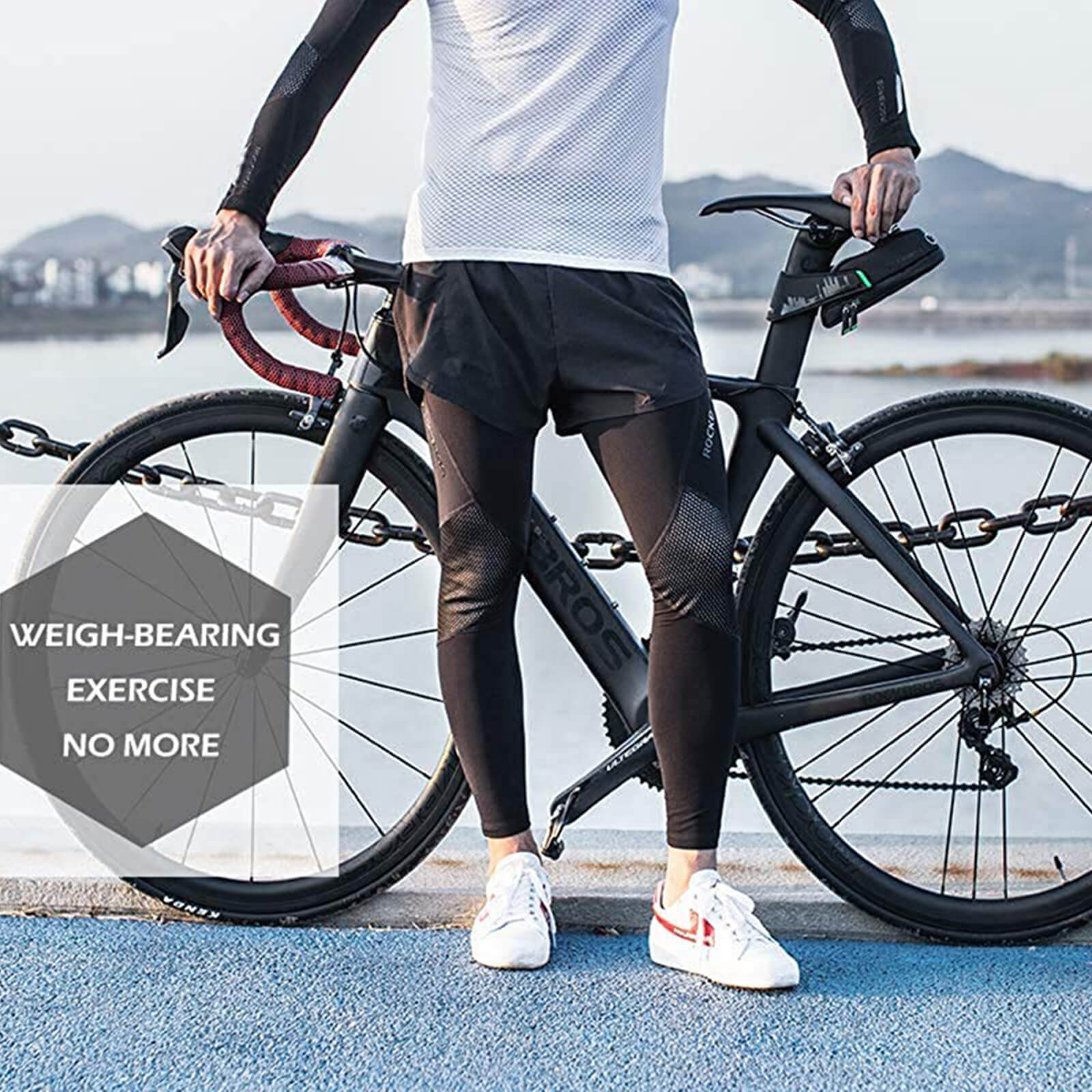 ROCKBROS Thermal Arm and Leg Sleeves Windproof Elastic for Cycling and Running
