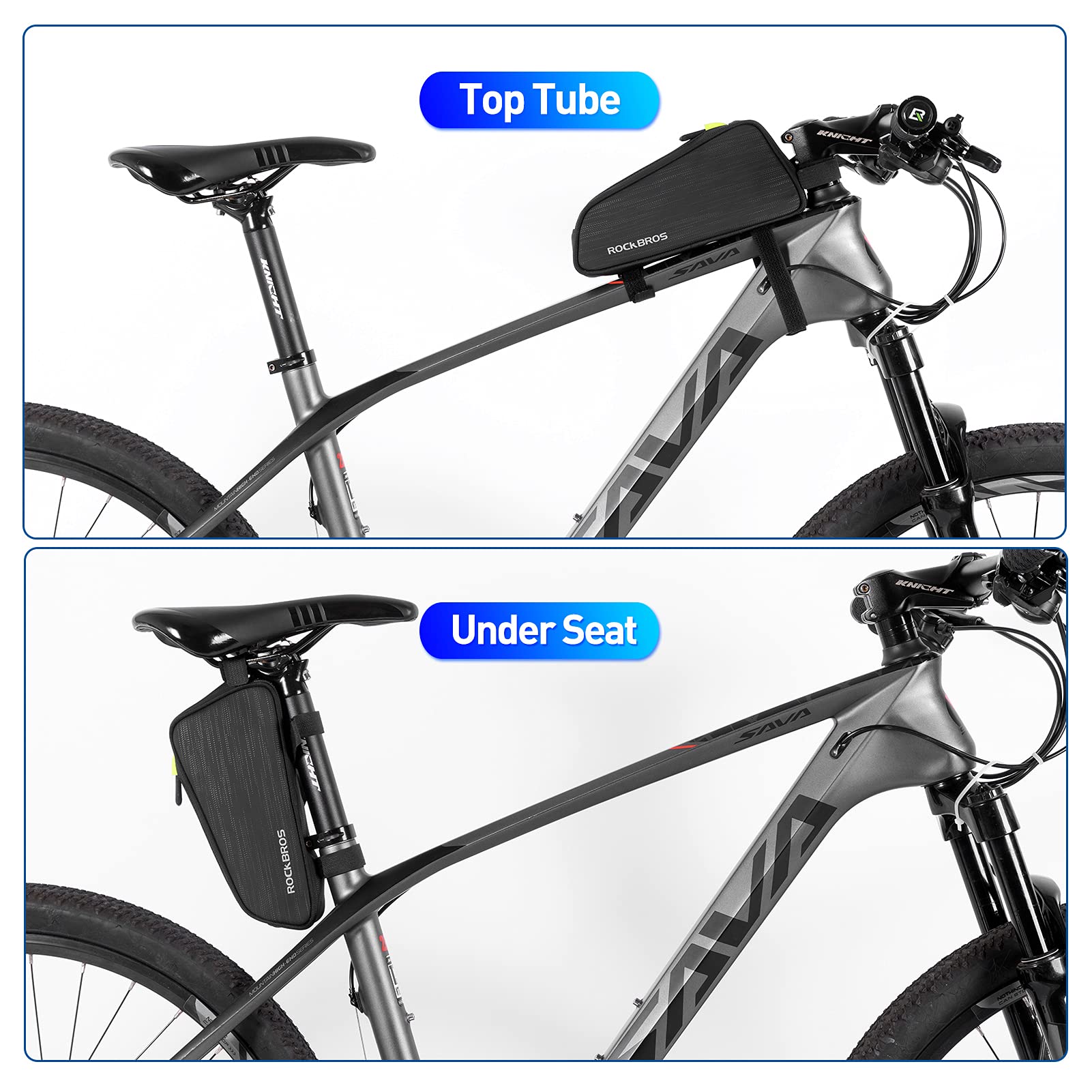 ROCKBROS Top Tube Bicycle Bag Frame Bag Cycling Bag Fit 6.5” 1.1L