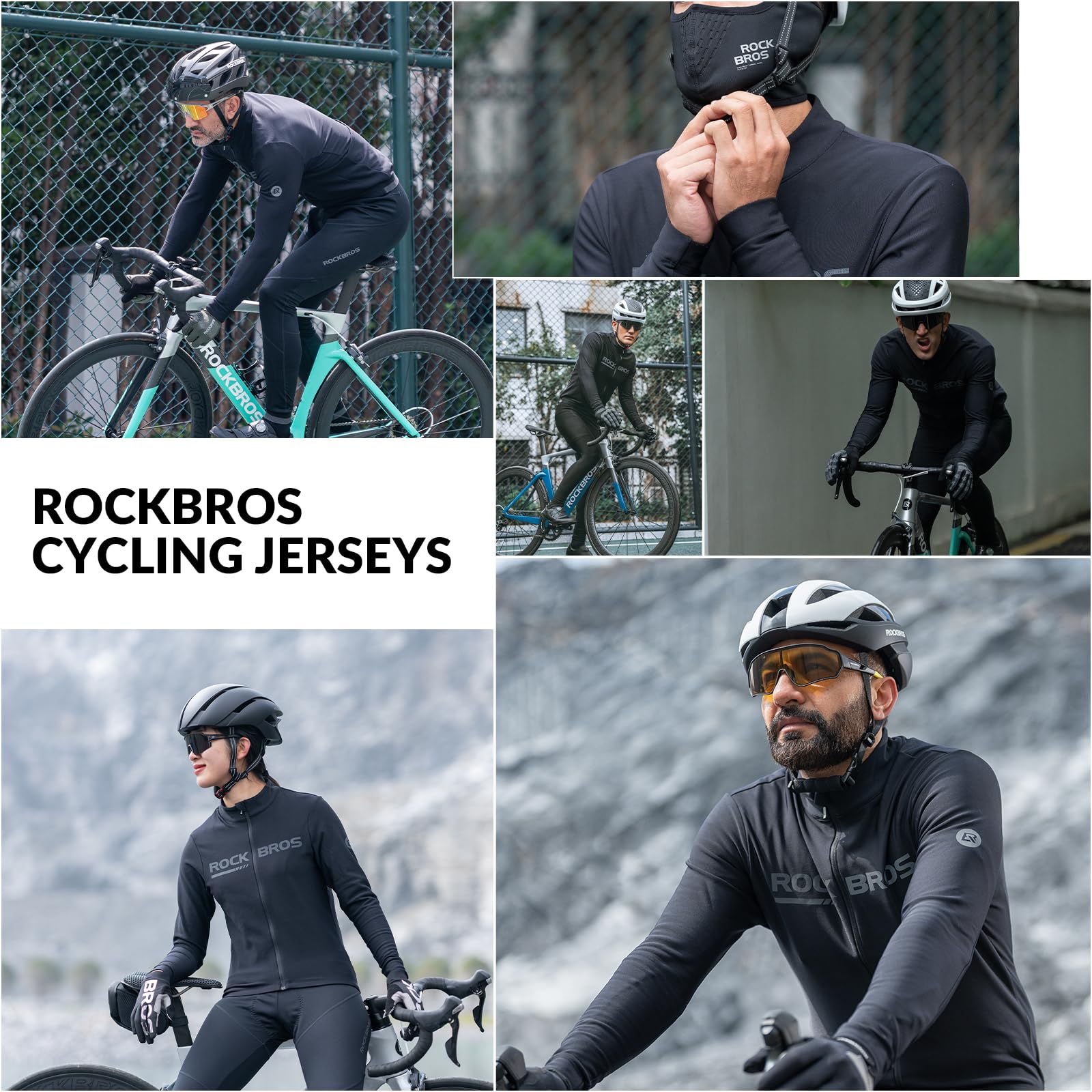 ROCKBROS Windproof Cycling Suit Jacket and Trousers Set with Rear Pockets