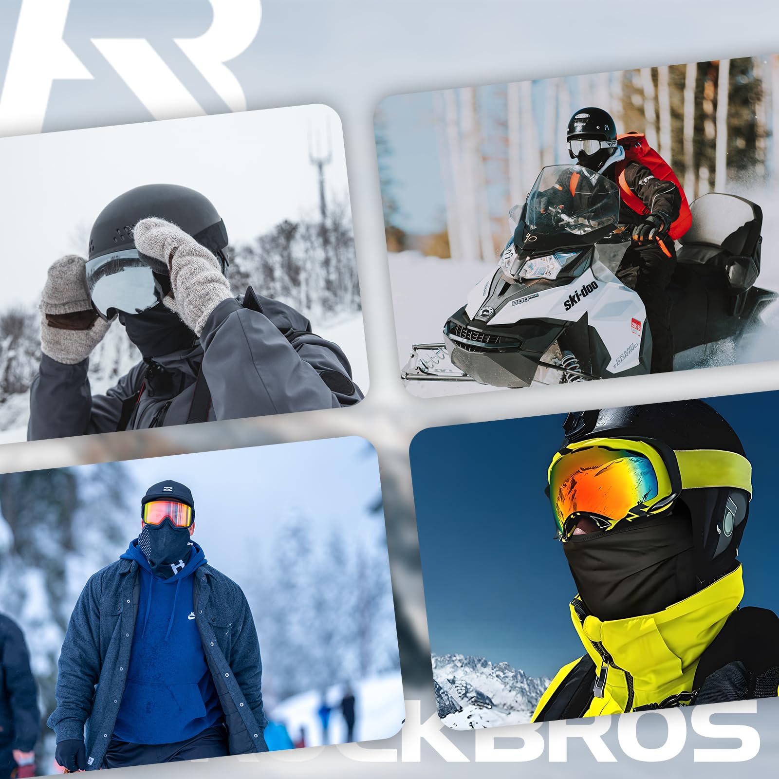ROCKBROS Windproof Neck Warmer Gaiter Half Balaclava for Men & Wome