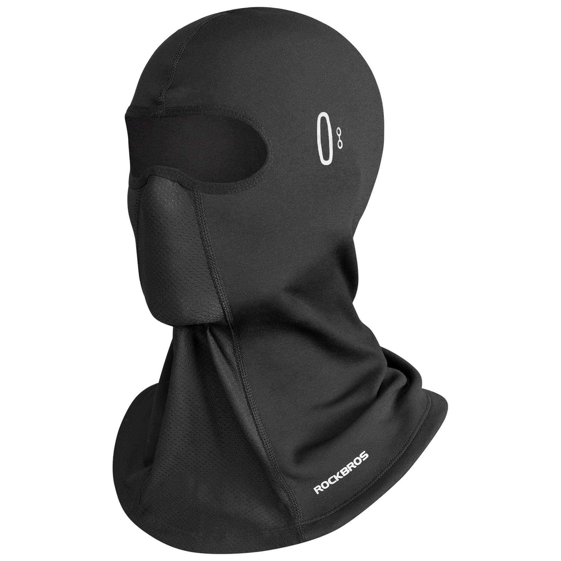 ROCKBROS windproof winter balaclava, full-face mask with glasses holes in black #Color_Black