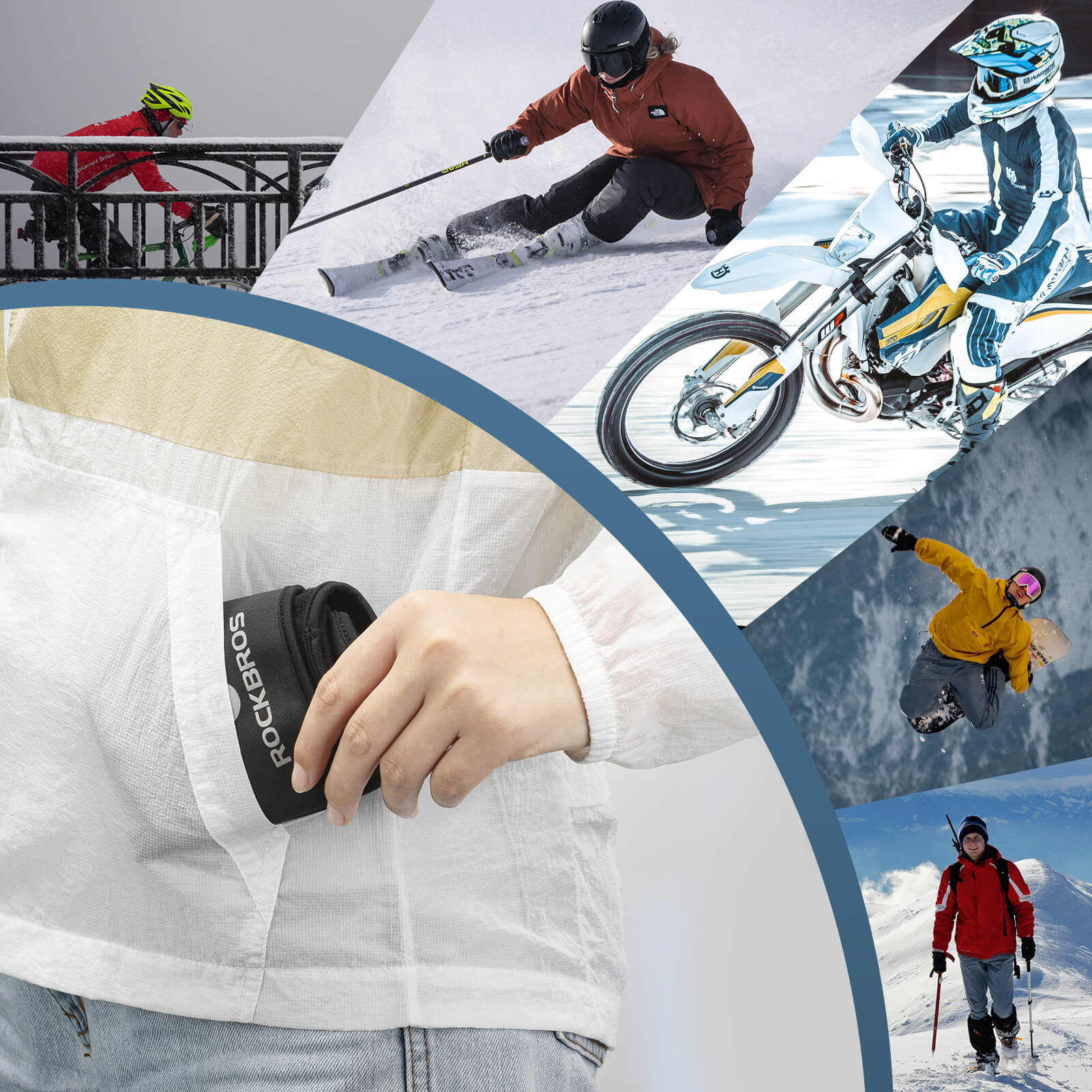 ROCKBROS Windproof Winter Cycling Hat Warm Lightweight Unisex Cap