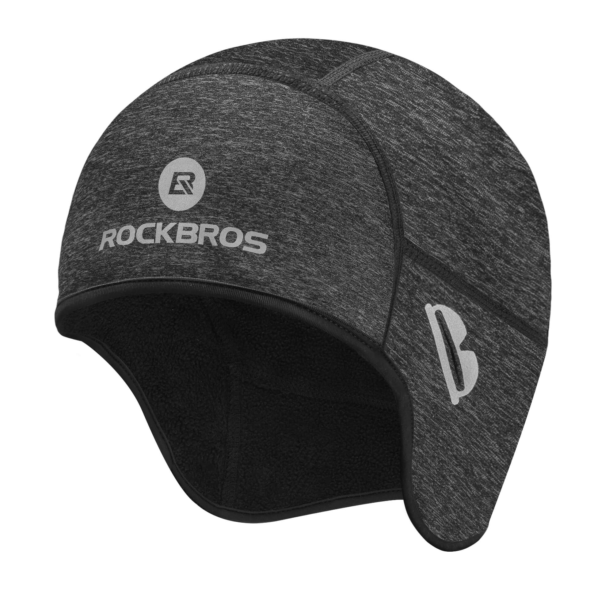 ROCKBROS Windproof Winter Cycling Hat Warm Lightweight Unisex Cap #Color_Gray