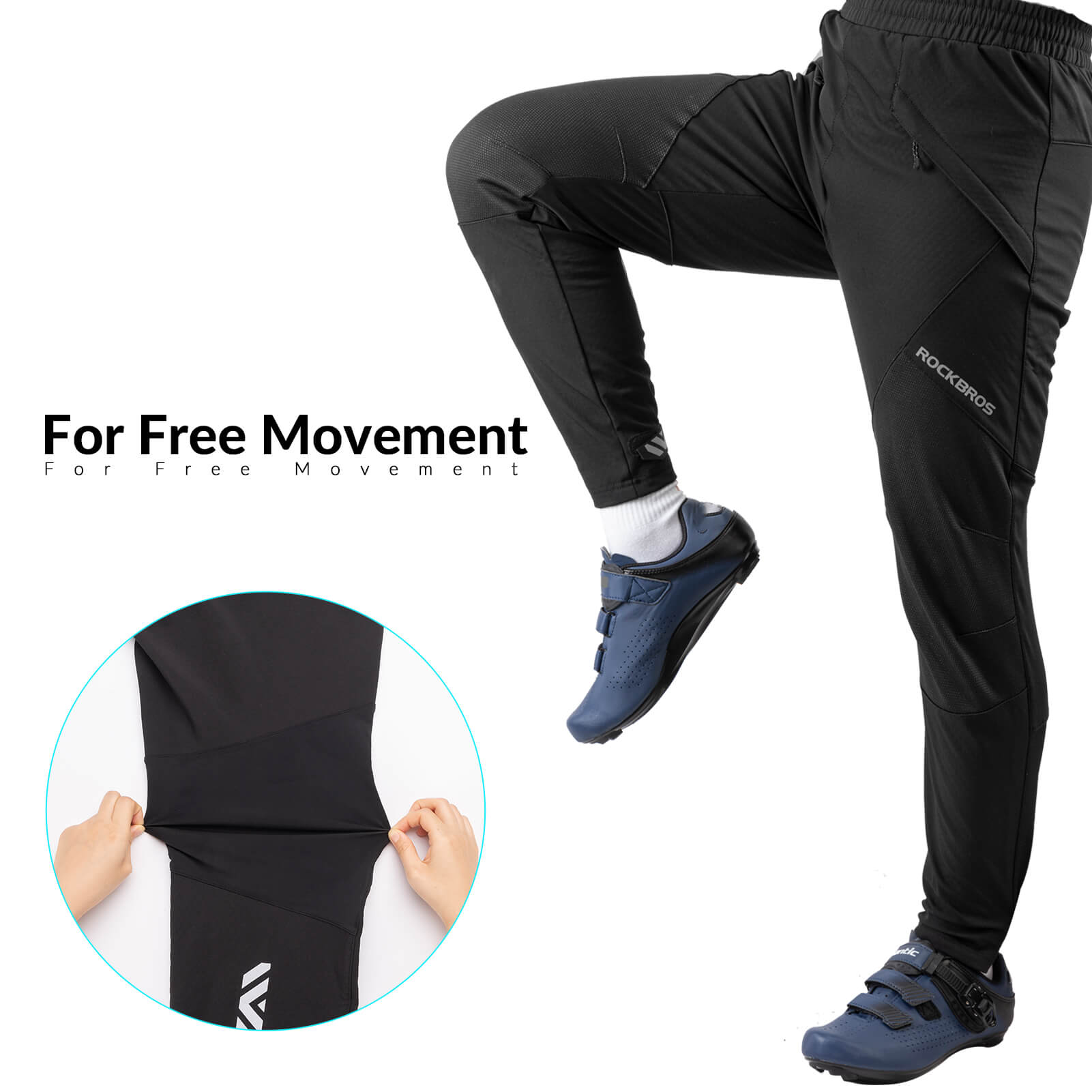 ROCKBROS Windproof Winter Fleece Cycling Trousers