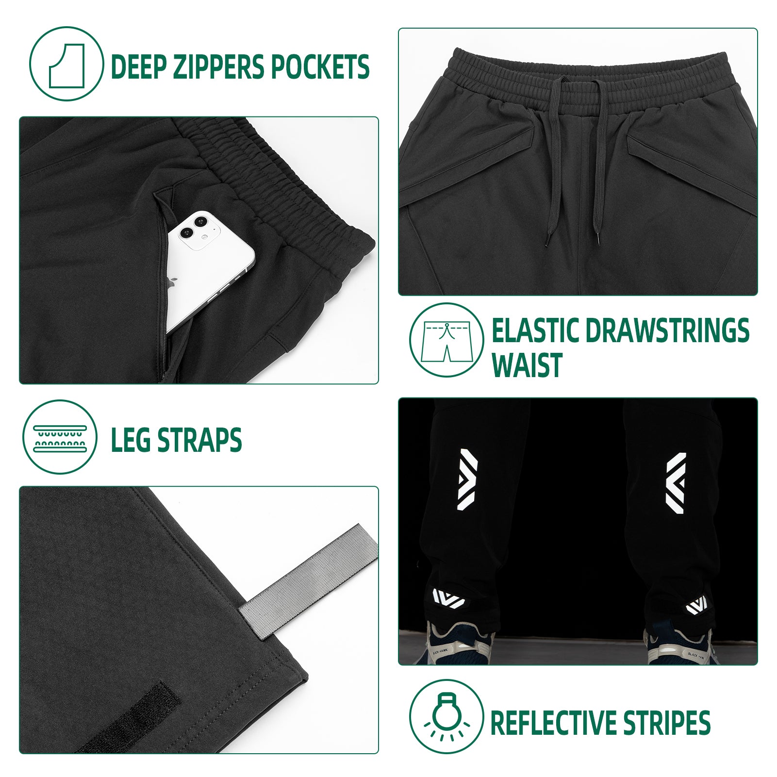ROCKBROS Windproof Winter Fleece Cycling Trousers