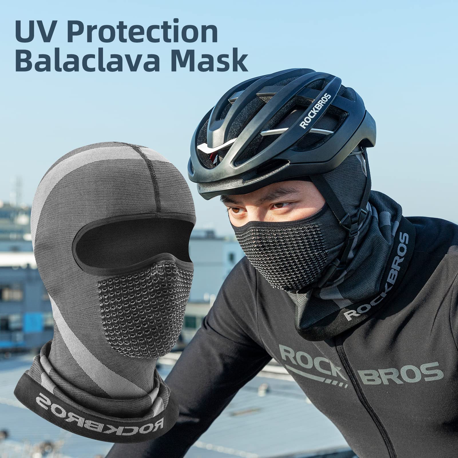 ROCKBROS Winter Balaclava Thermal Knitted Face Cover Men Women Ski Mask