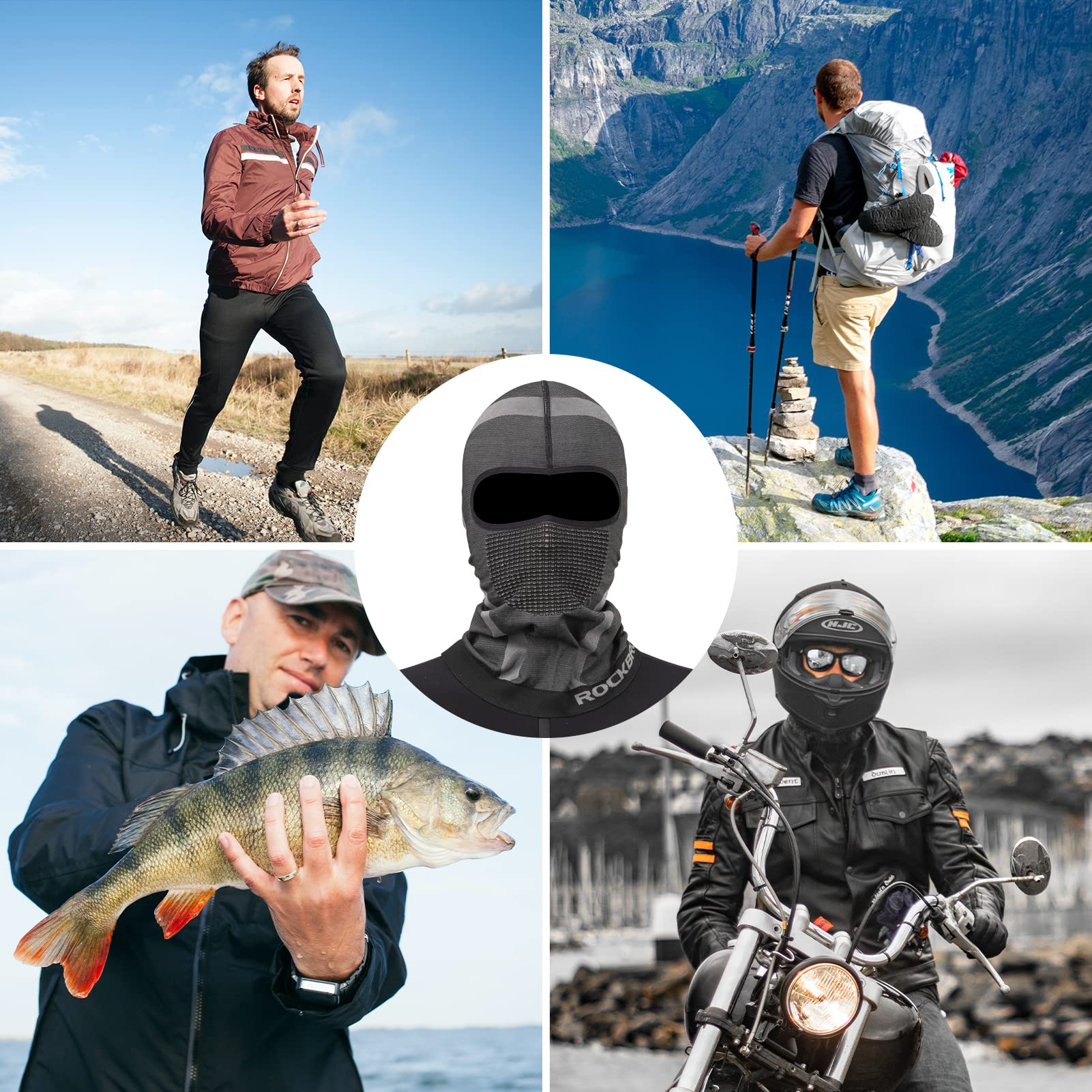 ROCKBROS Winter Balaclava Thermal Knitted Face Cover Men Women Ski Mask