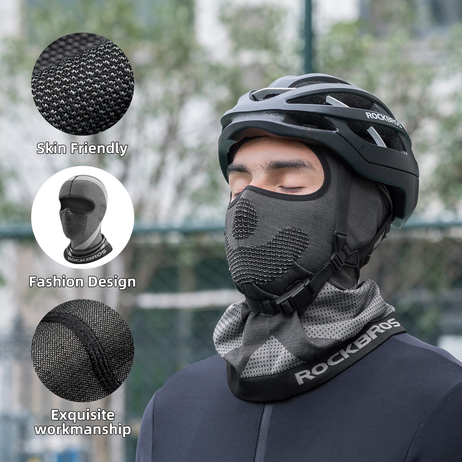 ROCKBROS Winter Balaclava Thermal Knitted Face Cover Men Women Ski Mask #Style_Style 2