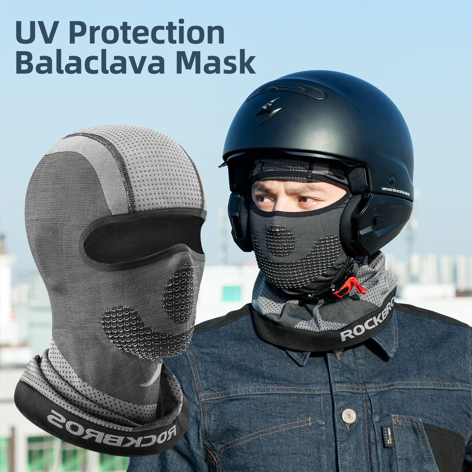 ROCKBROS Winter Balaclava Thermal Knitted Face Cover Men Women Ski Mask #Style_Style 2