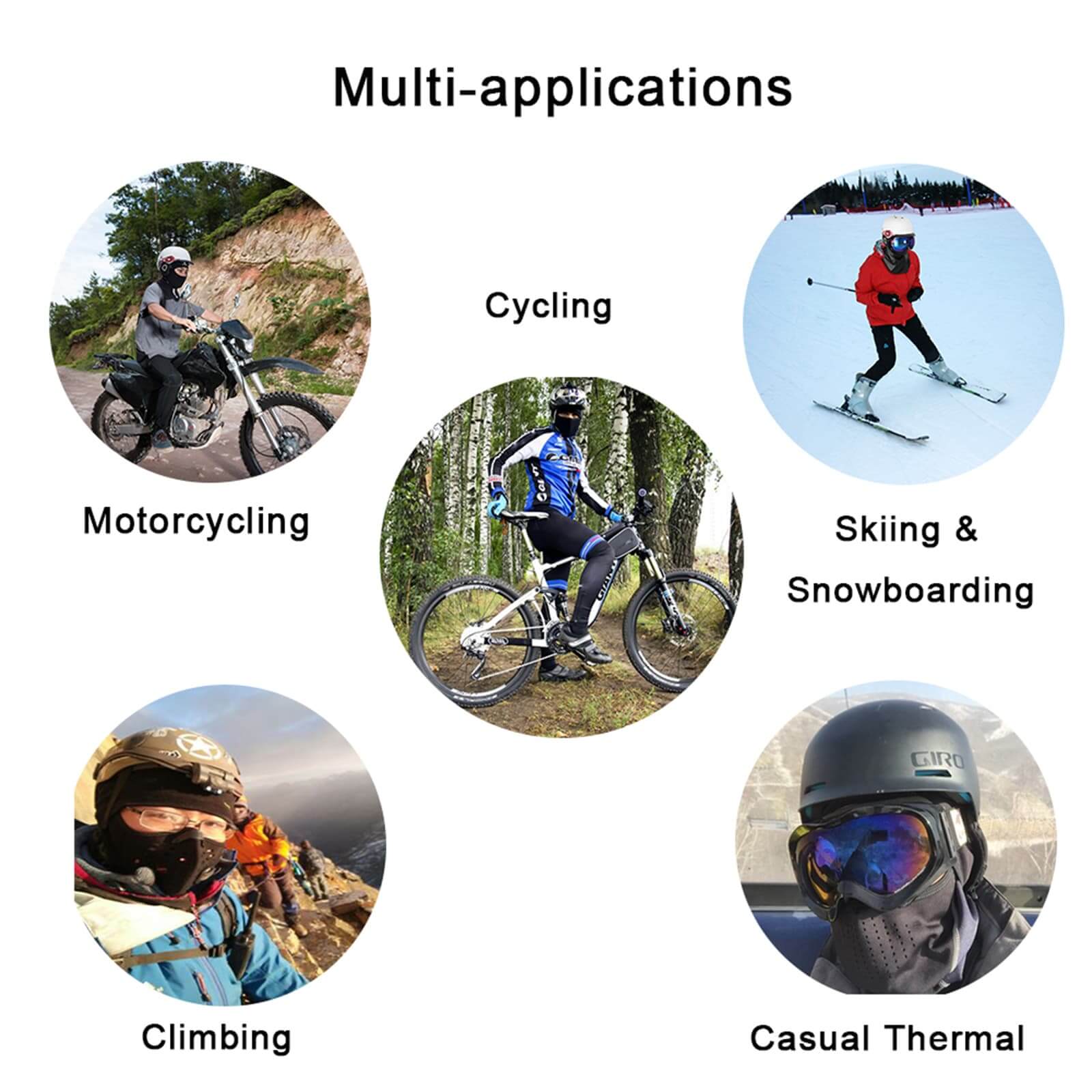 ROCKBROS winter balaclava with filter, thermal and windproof headcover, ideal for cycling and outdoor activities in cold weather