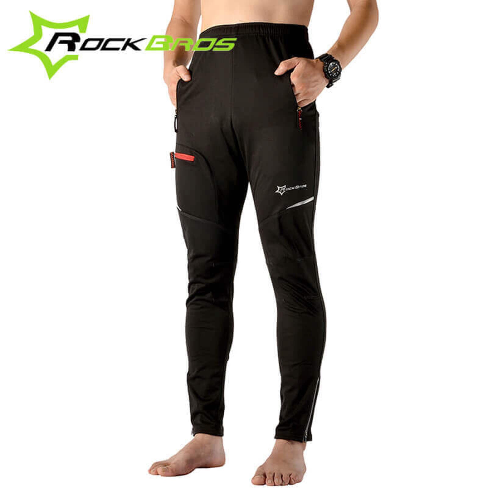 ROCKBROS Winter Cycling Fleece Trousers – Windproof & Breathable Cold Weather Pants