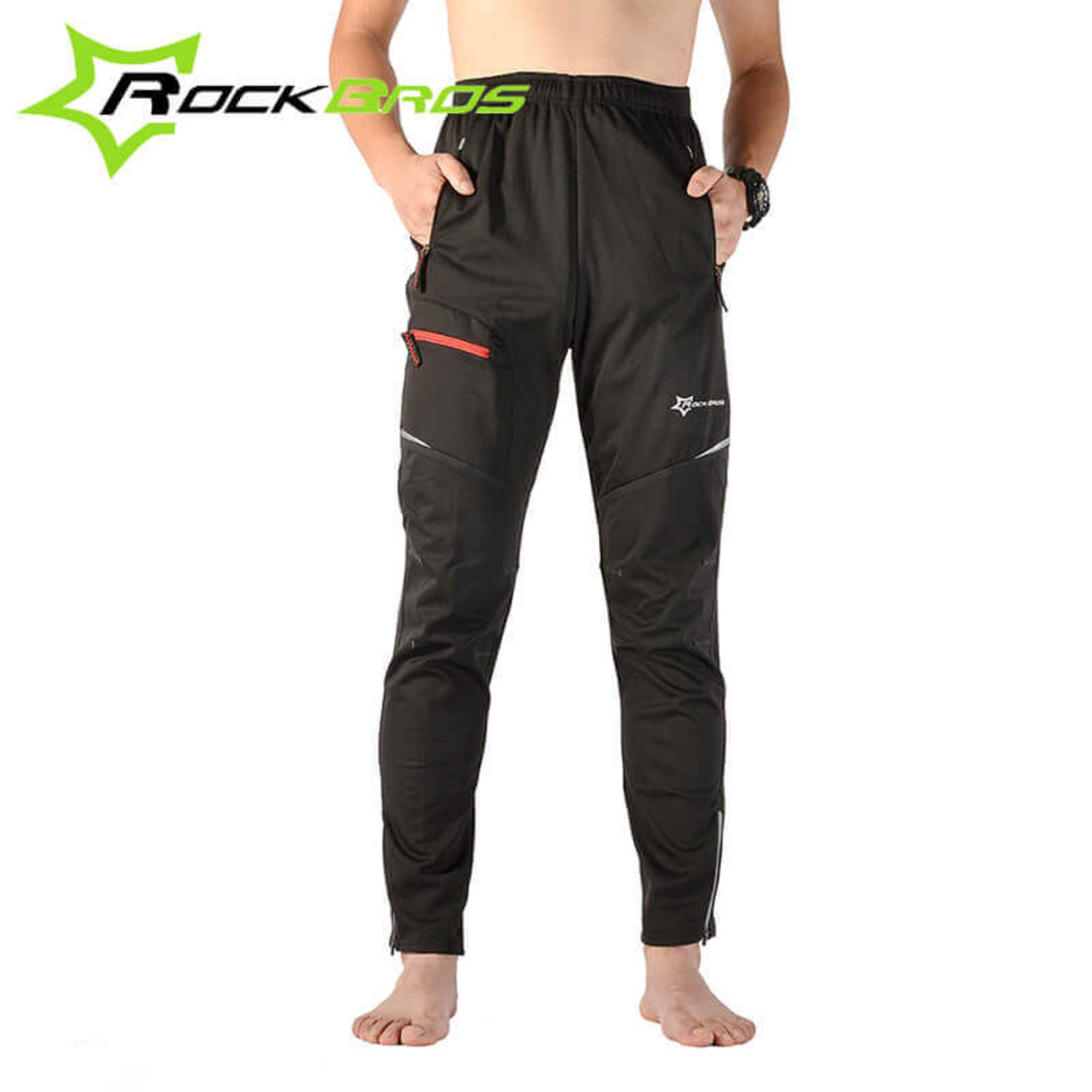 ROCKBROS Winter Cycling Fleece Trousers – Windproof & Breathable Cold Weather Pants