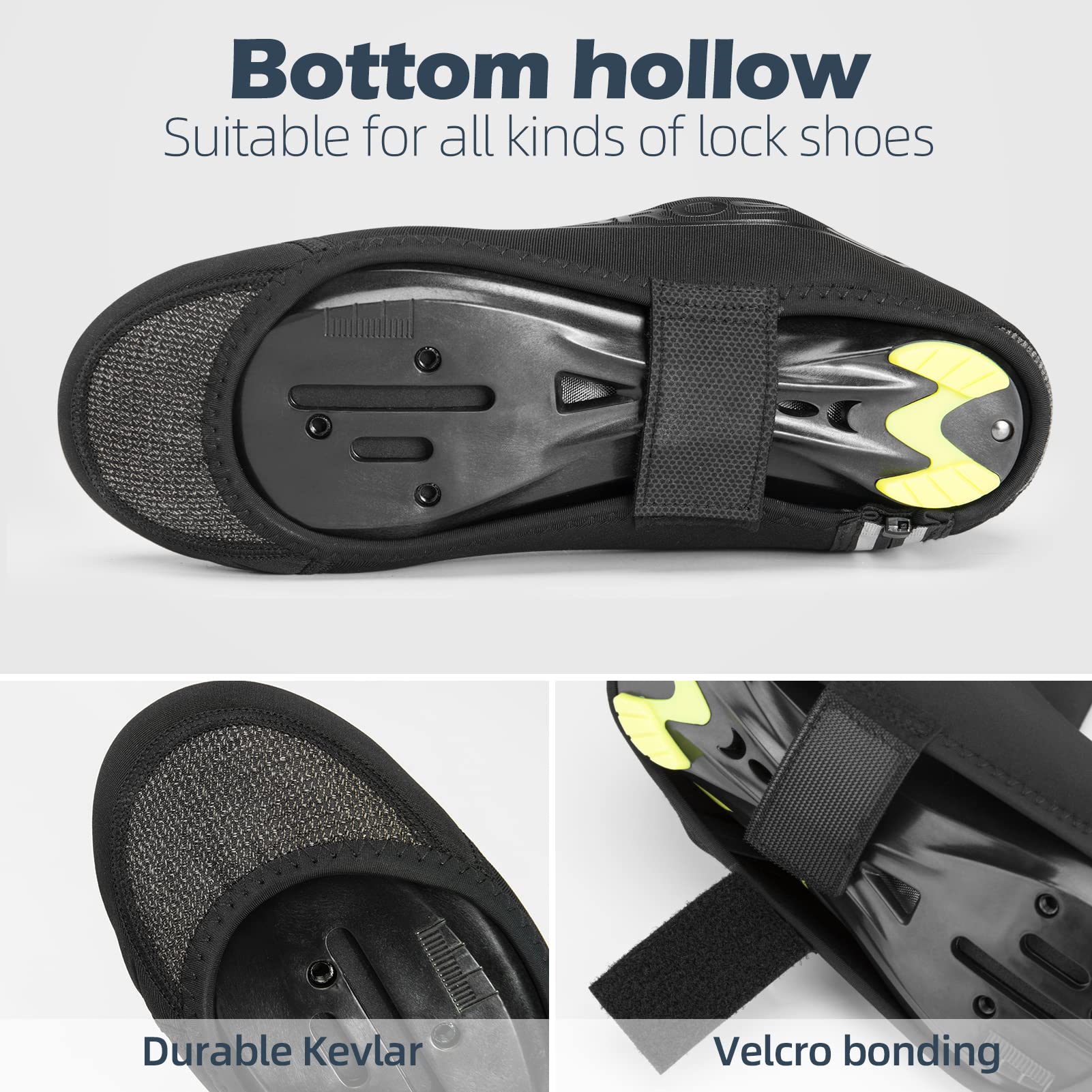 ROCKBROS Winter Reflective Waterproof Windproof Warm Cycling Shoe Cover