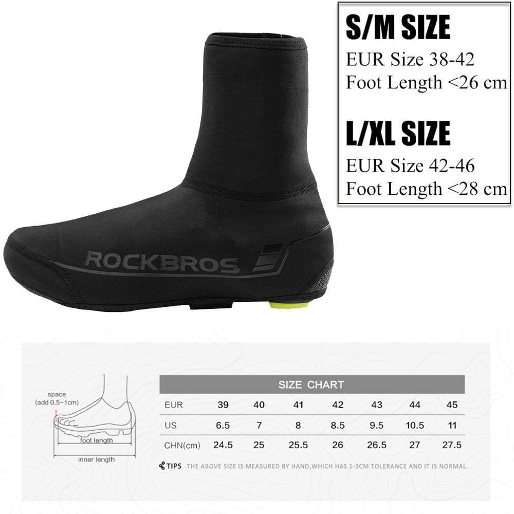 ROCKBROS Winter Reflective Waterproof Windproof Warm Cycling Shoe Cover