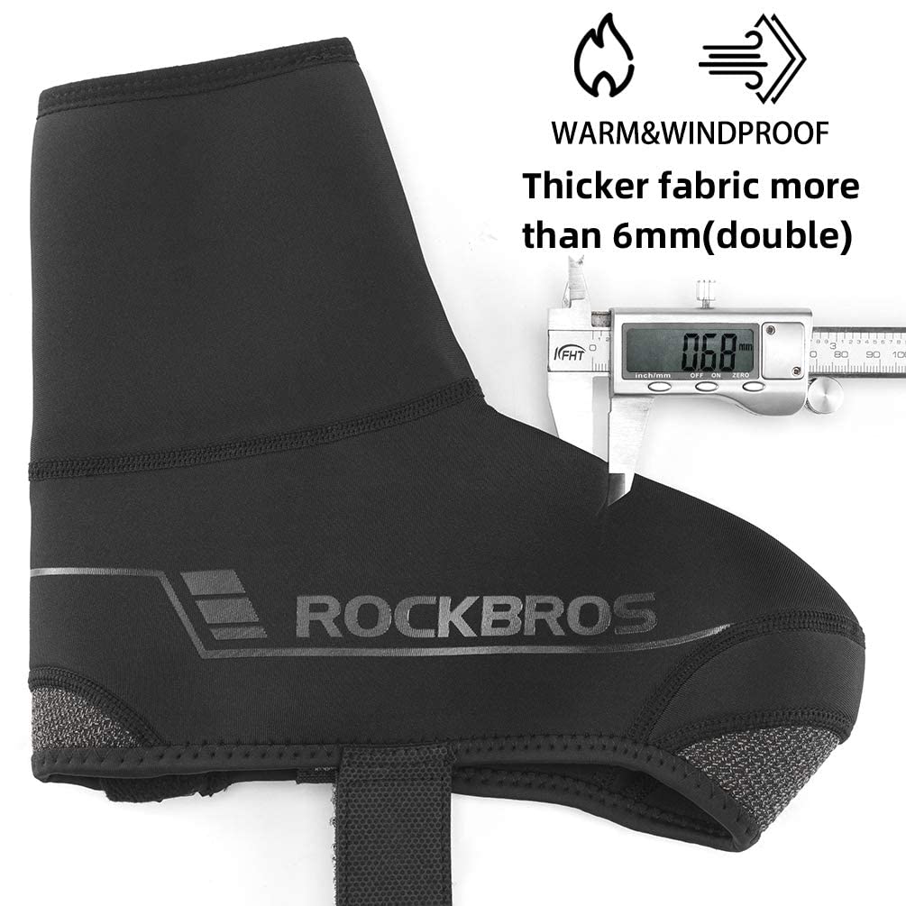 ROCKBROS Winter Reflective Waterproof Windproof Warm Cycling Shoe Cover
