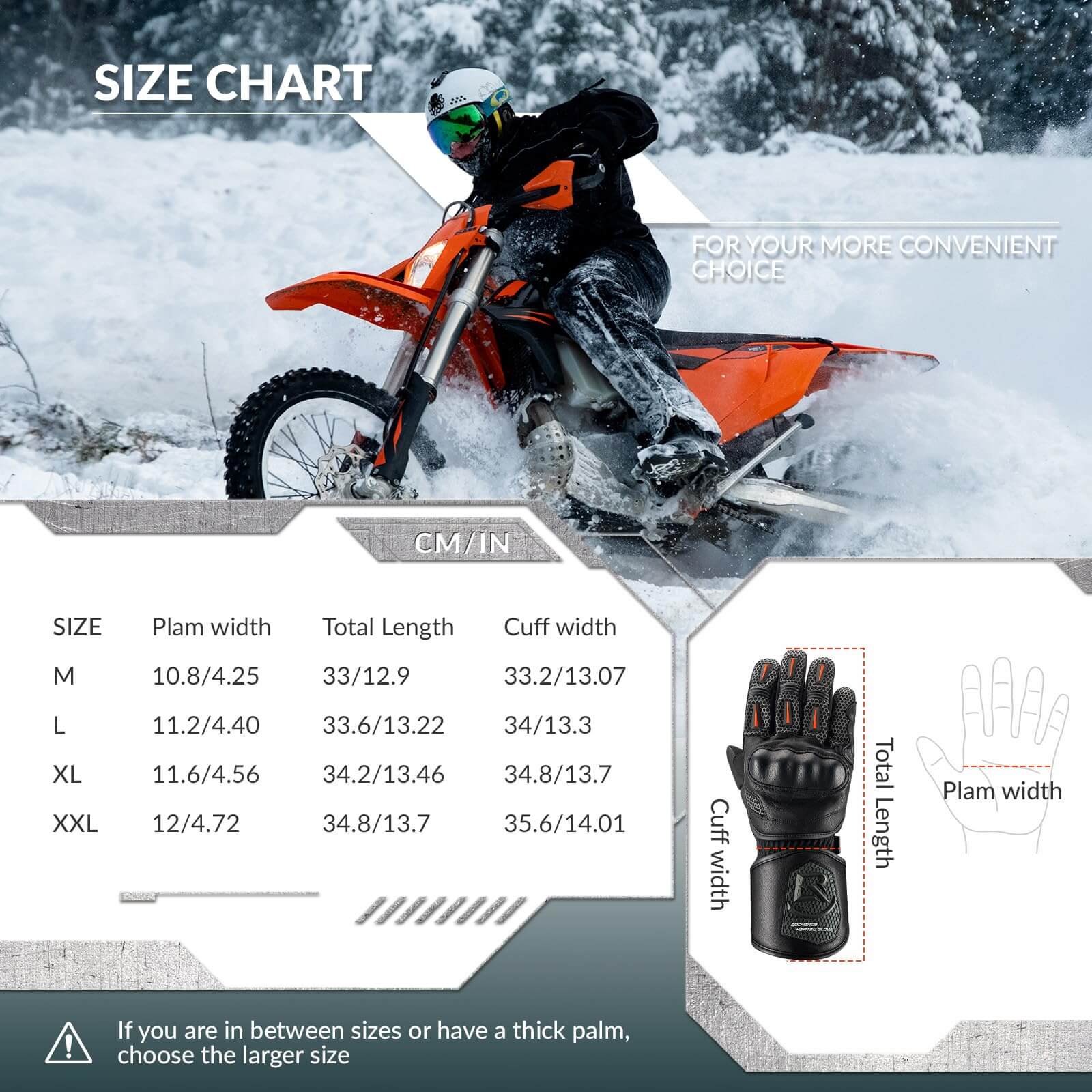 ROCKBROS Winter Thermal Full-Finger Cycling Gloves with Touchscreen Protection