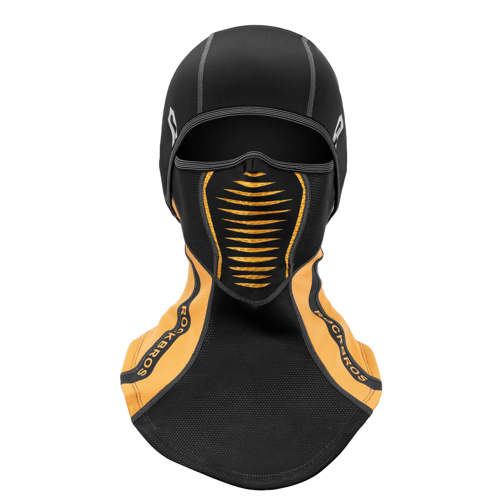 ROCKBROS Winter Windproof Balaclava Warm Cycling Cover #Style_Full Face Black Orange