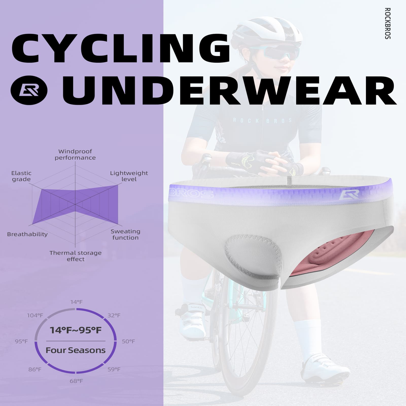 ROCKBROS Women's 4D Padded Cycling Underwear – Next-Level Comfort!