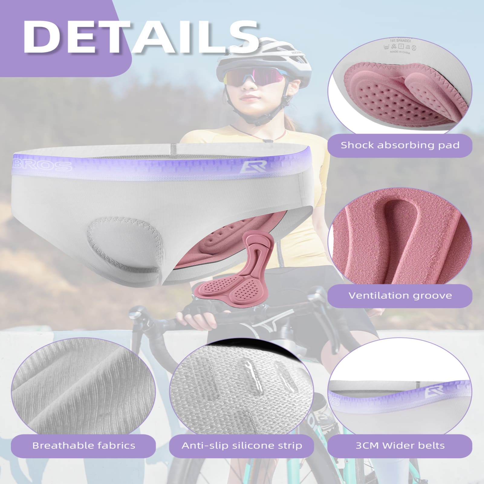ROCKBROS Women's 4D Padded Cycling Underwear – Next-Level Comfort!