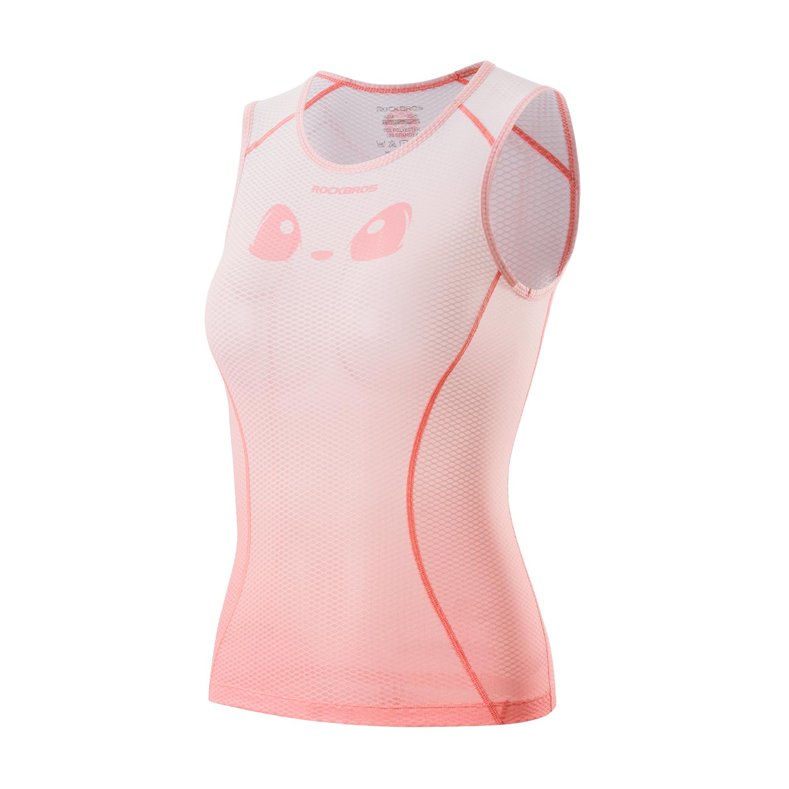ROCKBROS Women's Summer Cycling Shirt Breathable Quick-Dry Sports Vest #Color_Pink