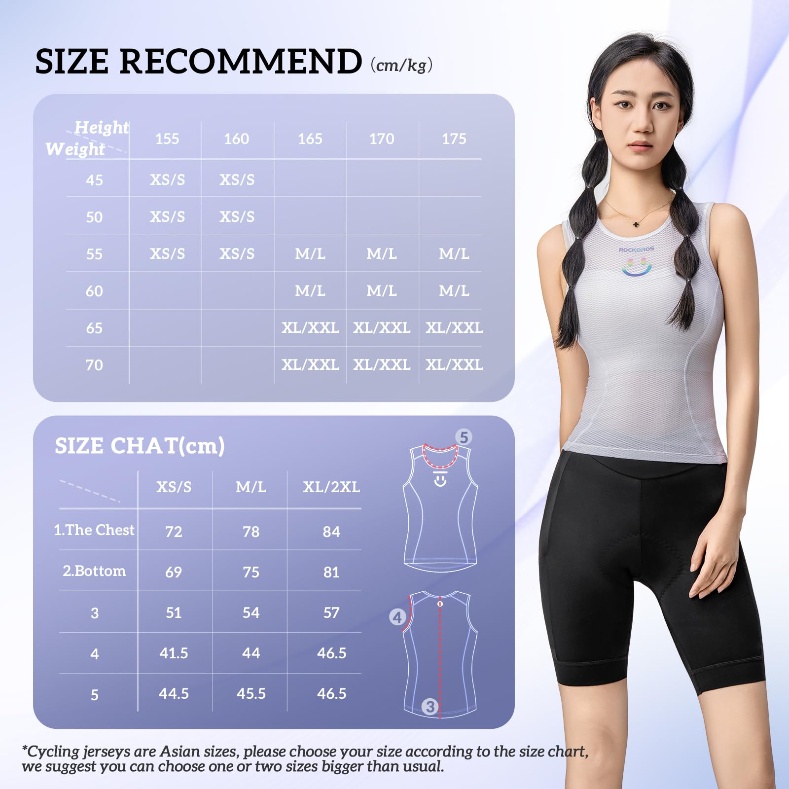 ROCKBROS Women's Summer Cycling Shirt Breathable Quick-Dry Sports Vest
