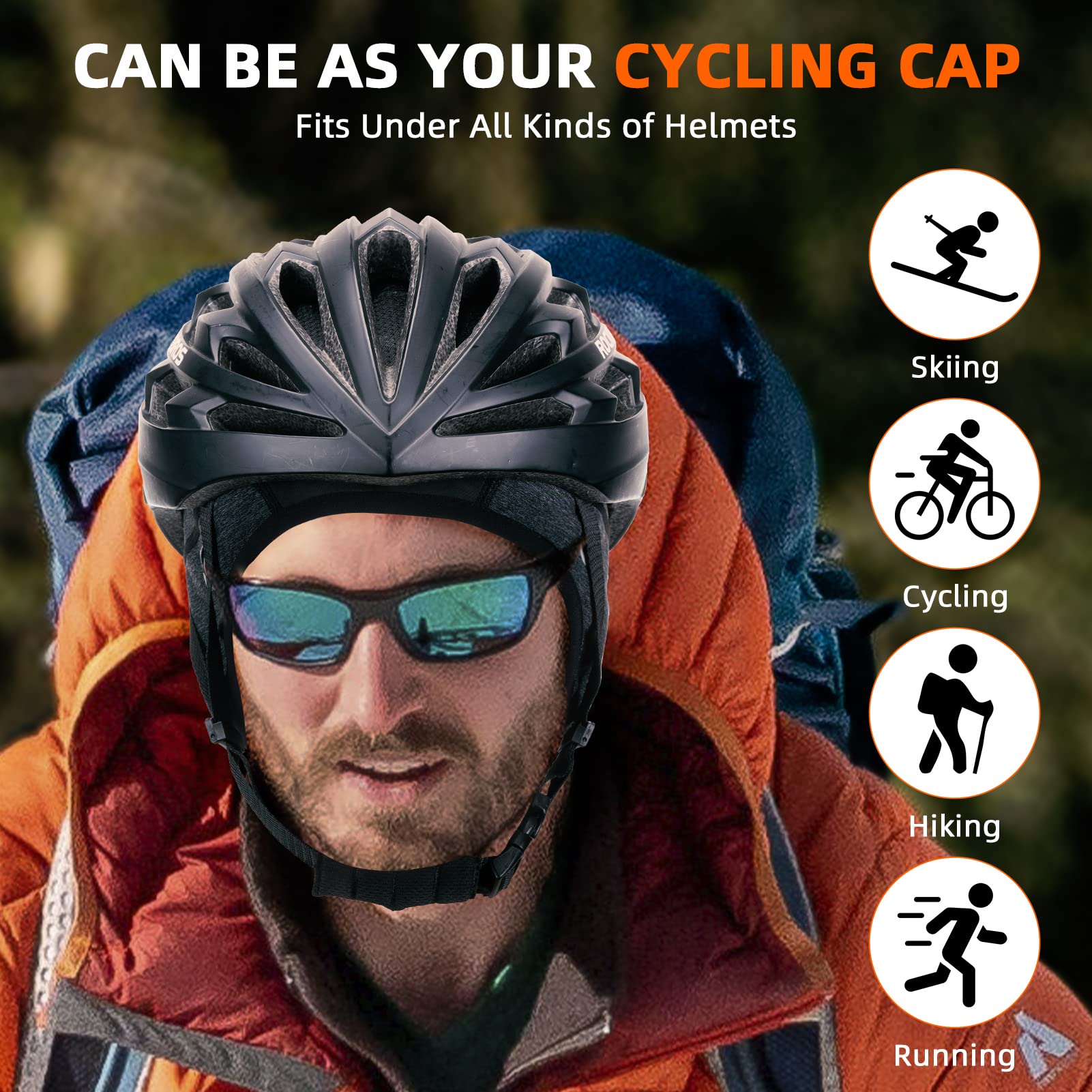 ROCKBROS Cycling Cap Under Helmet with Sunglasses Holes