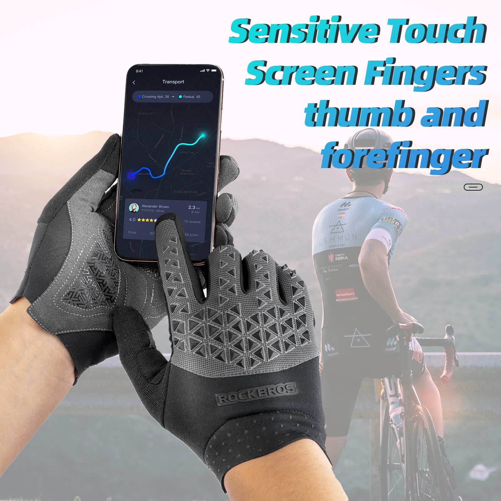 ROCKBROS Spring/Autumn Windproof Thermal Cycling Gloves