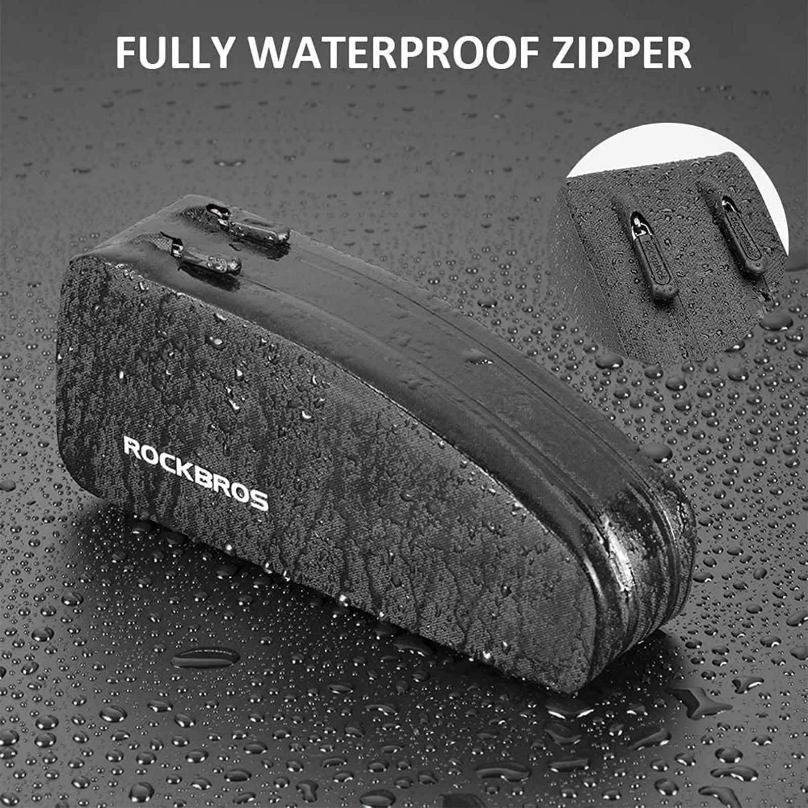 Rockbros Waterproof Top Tube Bag Bike Frame Bag with Double Zipper