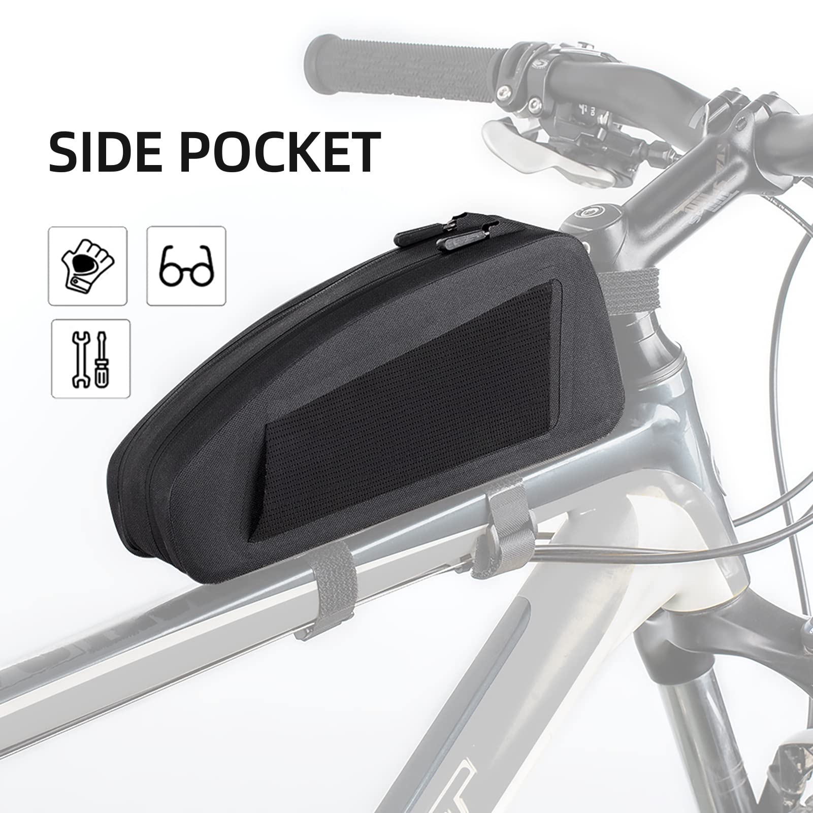 Rockbros Waterproof Top Tube Bag Bike Frame Bag with Double Zipper