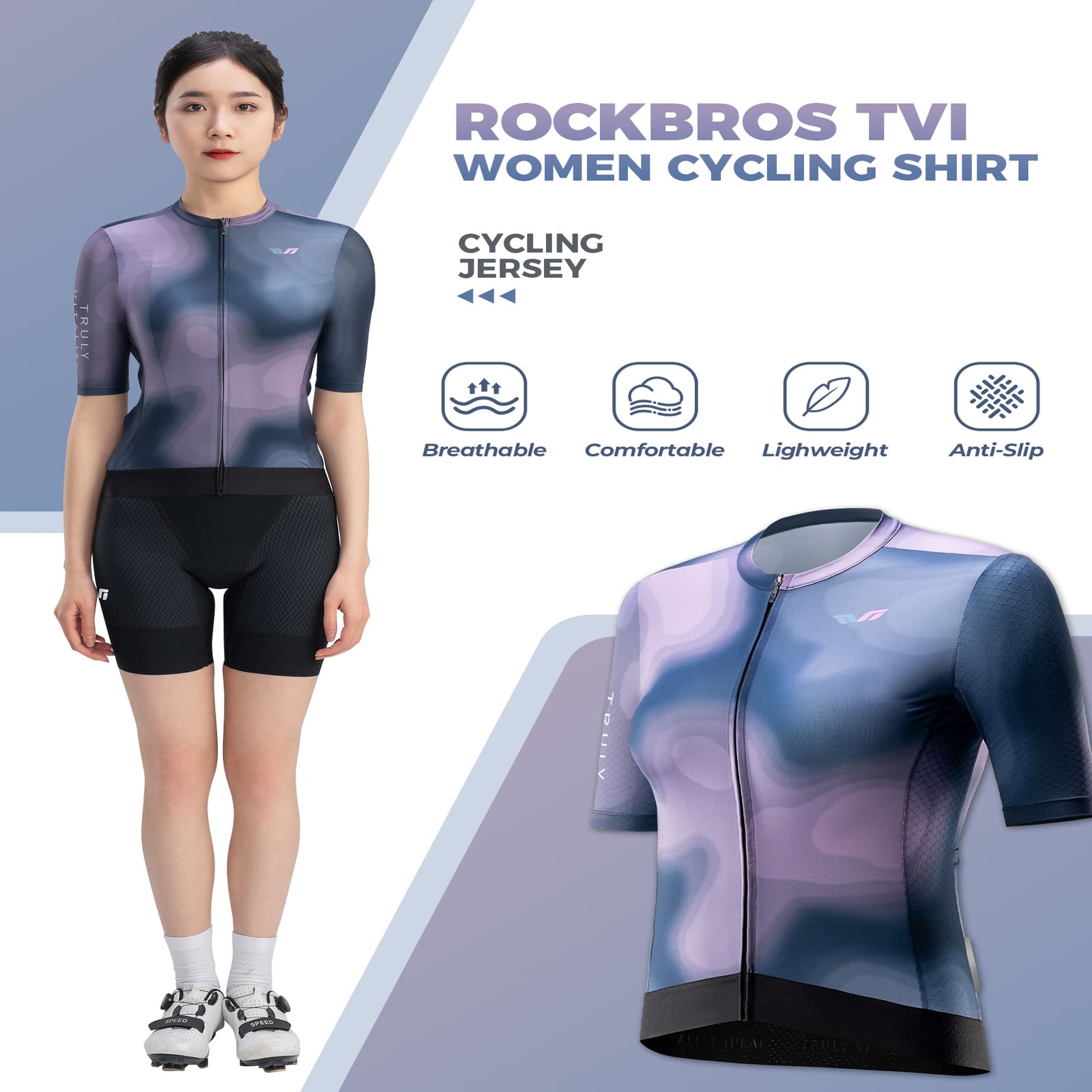 TVI Women’s Cycling Jersey – Navy Blue | Stay Cool, Ride Faster!