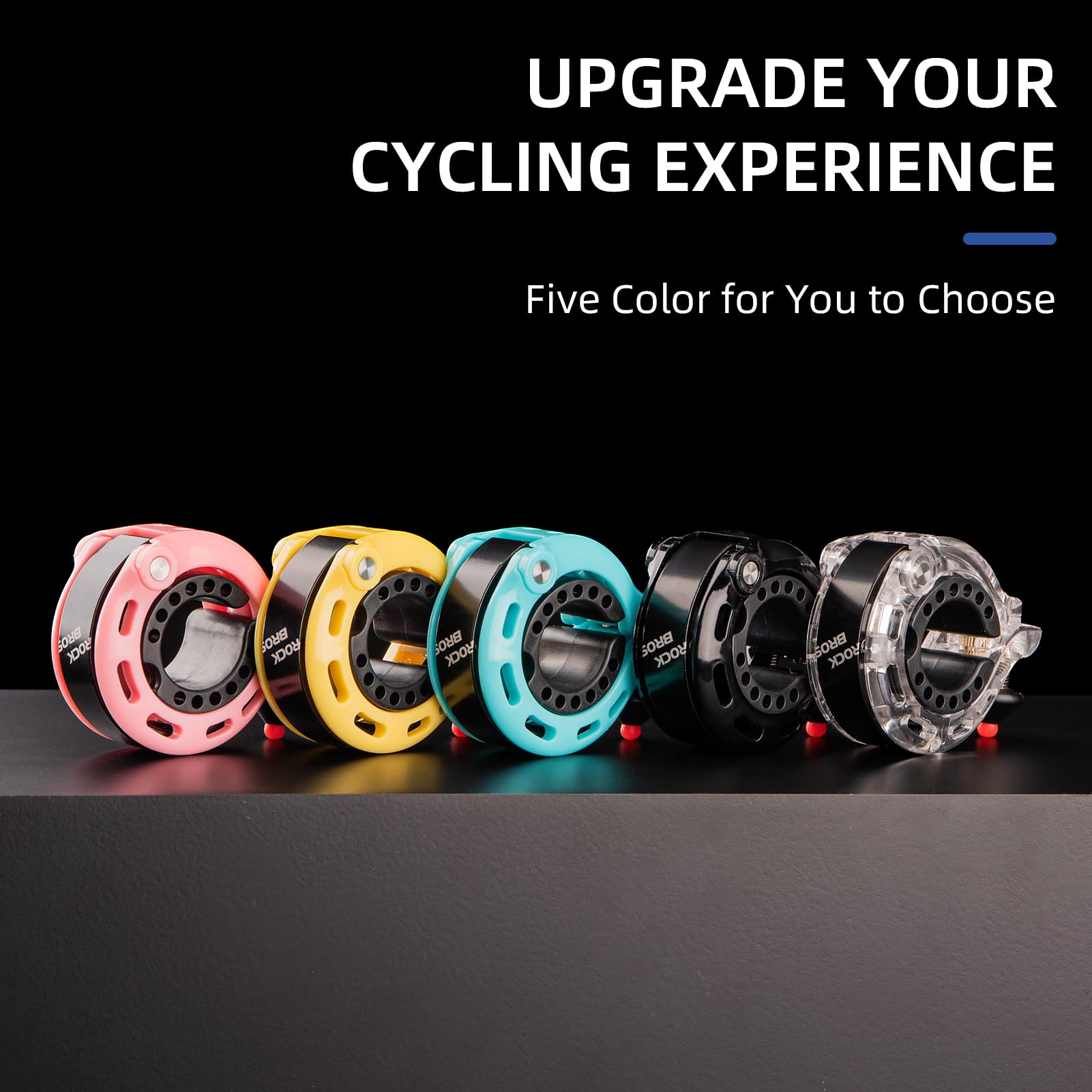 Clear-sounding hidden bike bell fits on handlebars for cyclists