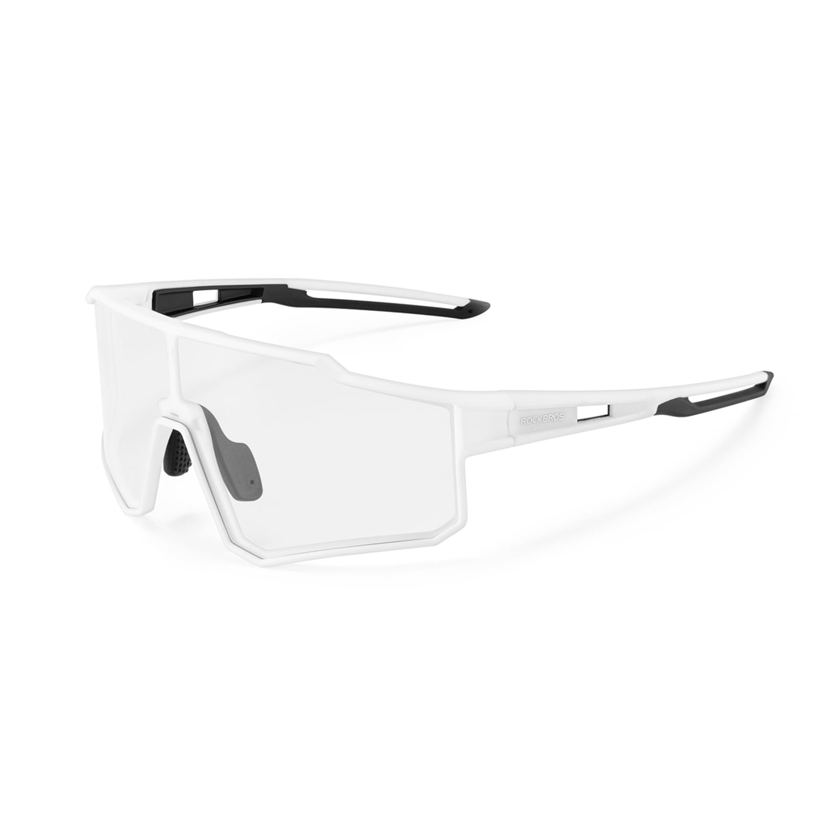ROCKBROS Sports Sunglasses UV400 Protection Cycling Glasses with TR90 Frame #Style_White Photochromic Lense