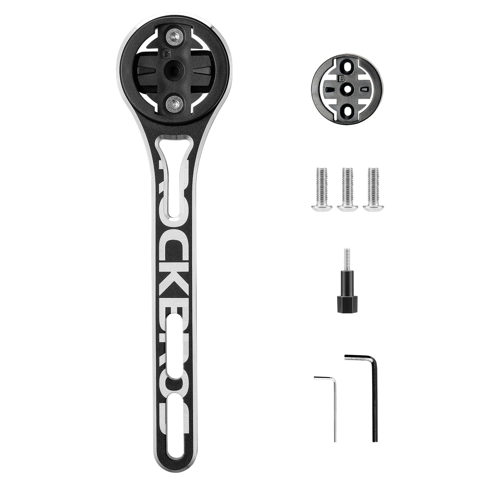 ROCKBROS aero bike computer mount aluminum out front
#Pattern_Large Logo