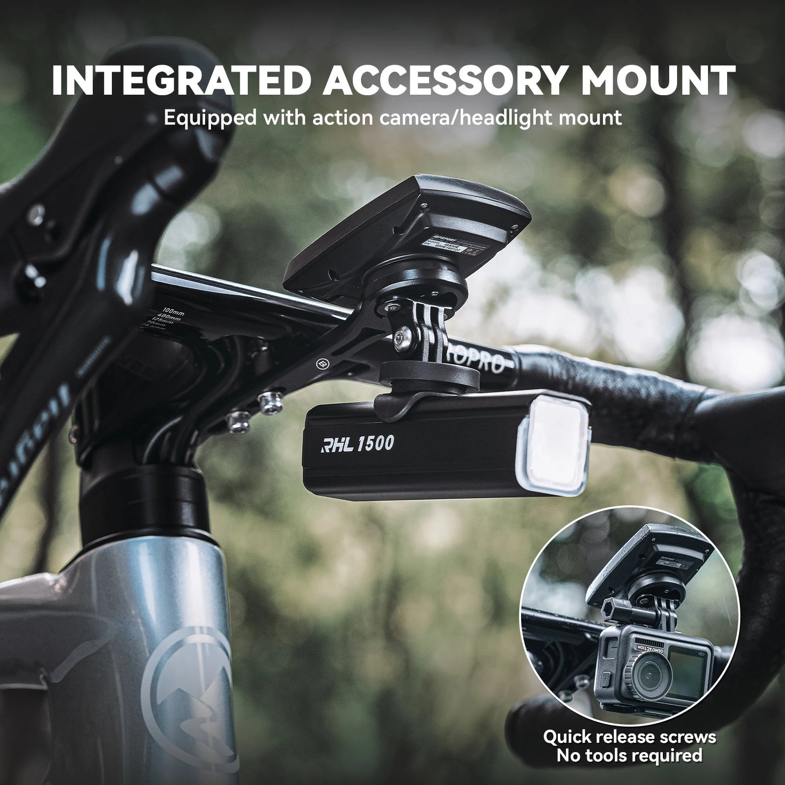 ROCKBROS aero bike computer mount aluminum out front