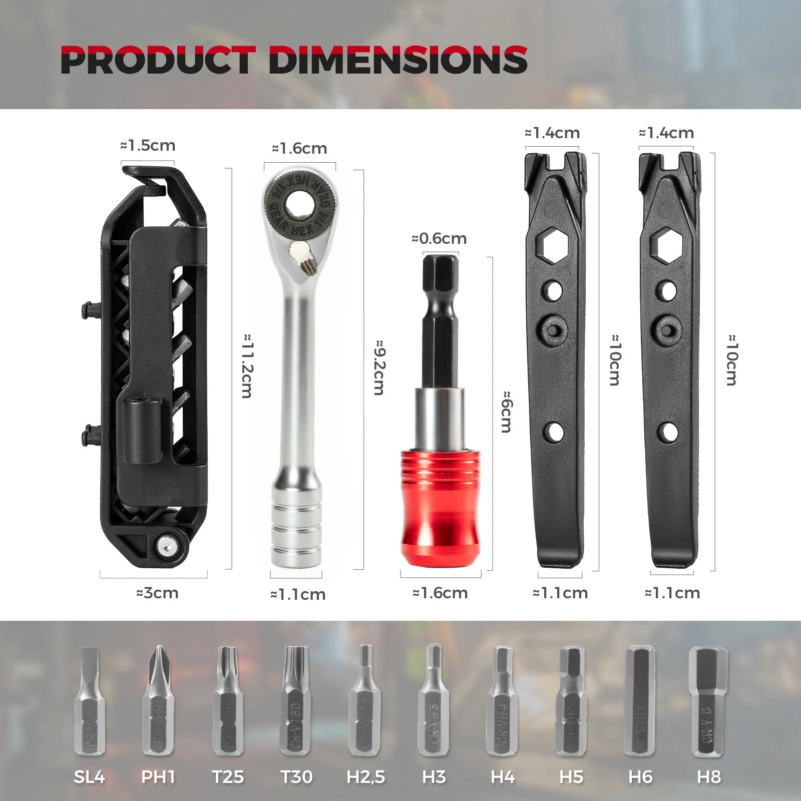 ROCKBROS all-in-one bike maintenance tool portable pocket tool