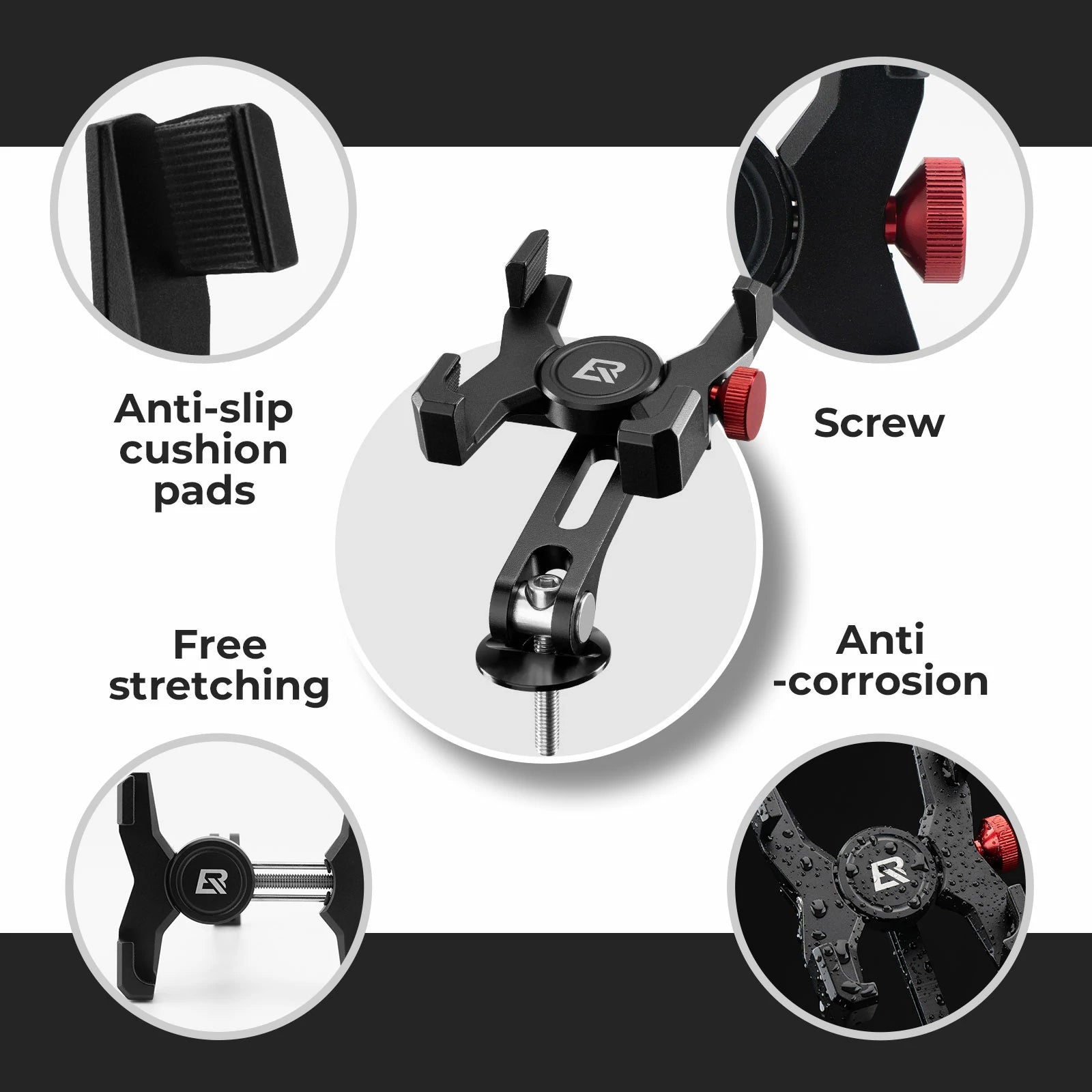 Aluminium Bicycle Phone Holder – Universal Mount for 4.7"-7.1" #Type_Headset Cap Mount