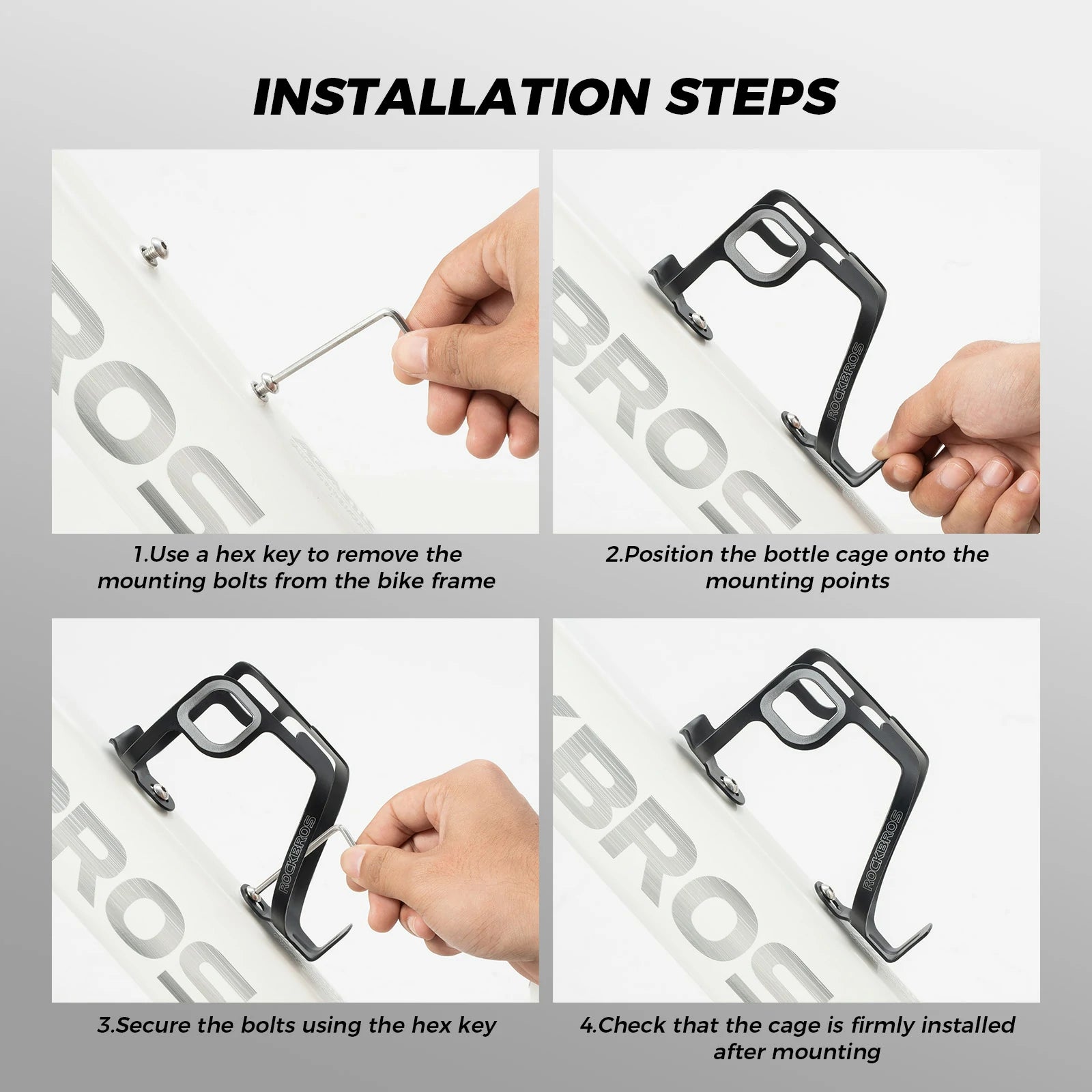 Single aluminium bike bottle cage lightweight design