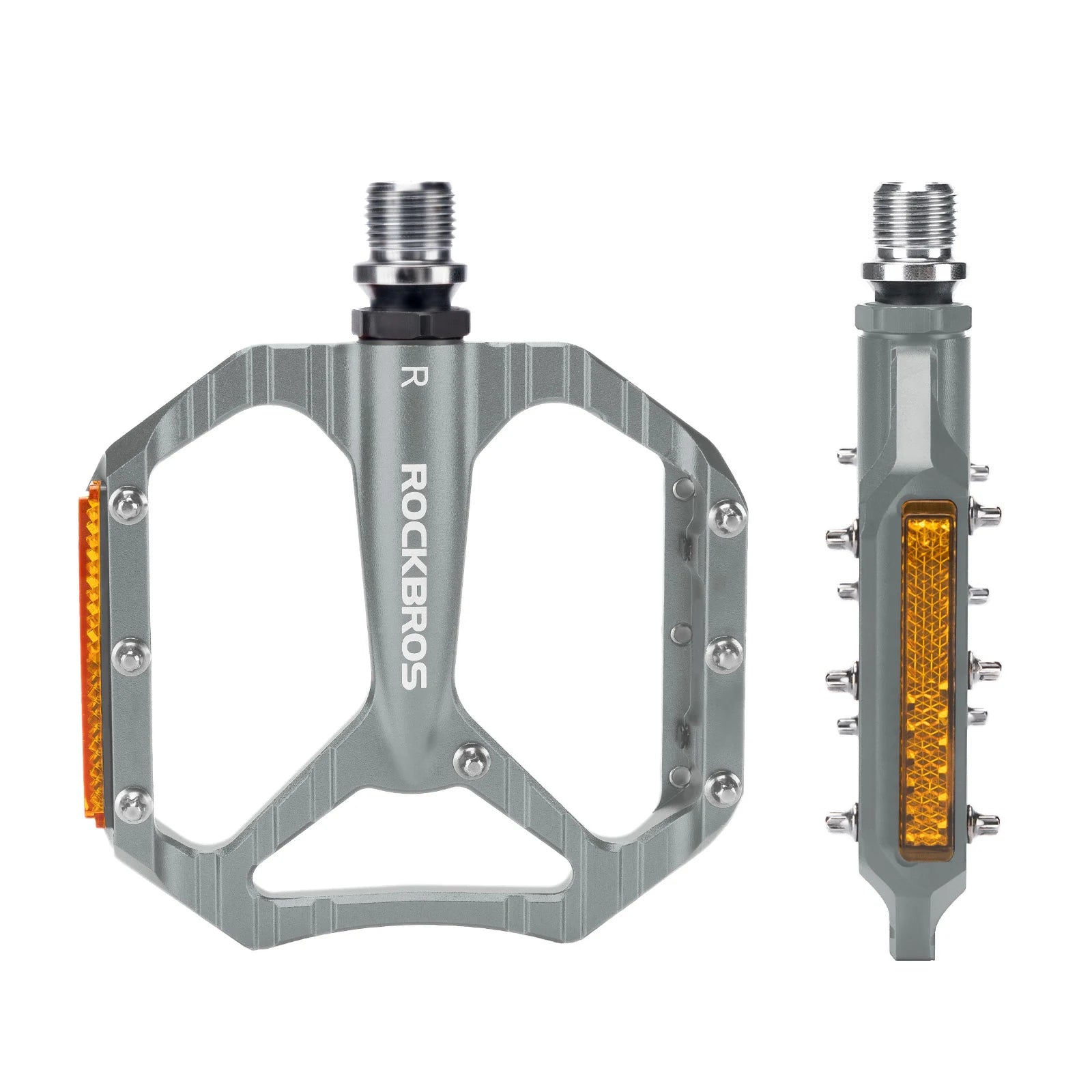 Aluminium Flat Bike Pedals with Sealed Bearings#Color_Titanium