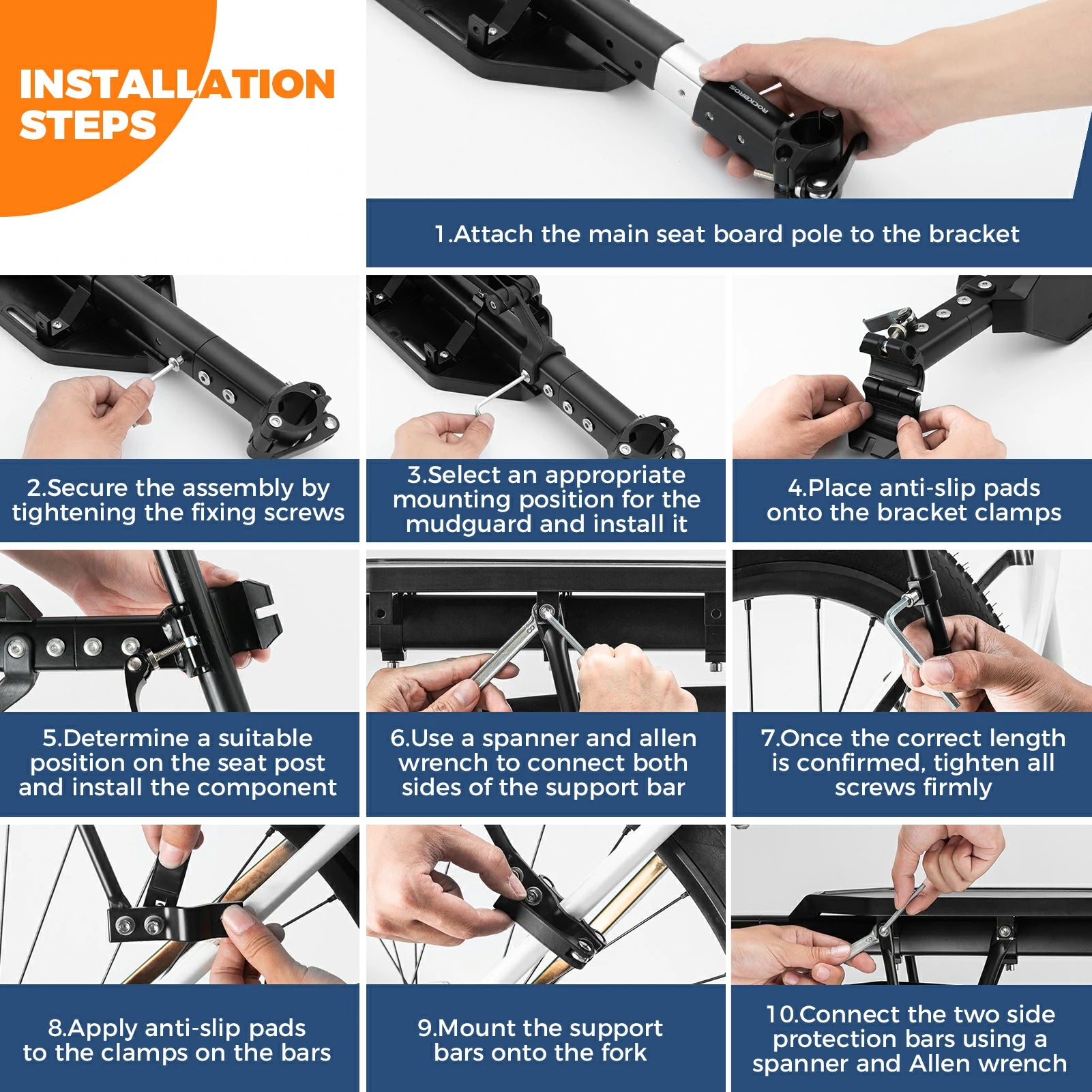 Aluminium Rear Bike Rack With Mudguard