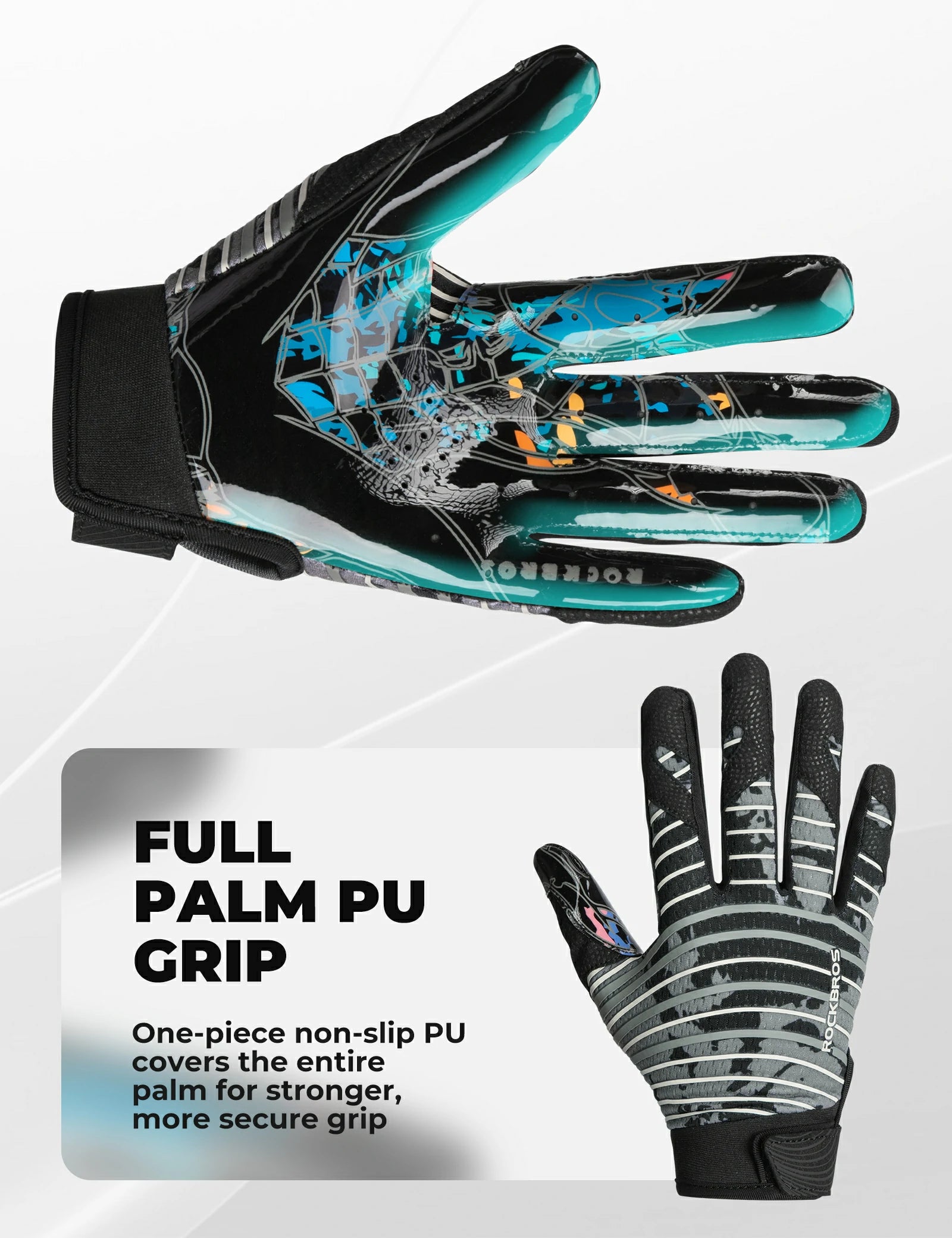 ROCKBROS american football gloves high grip for adults