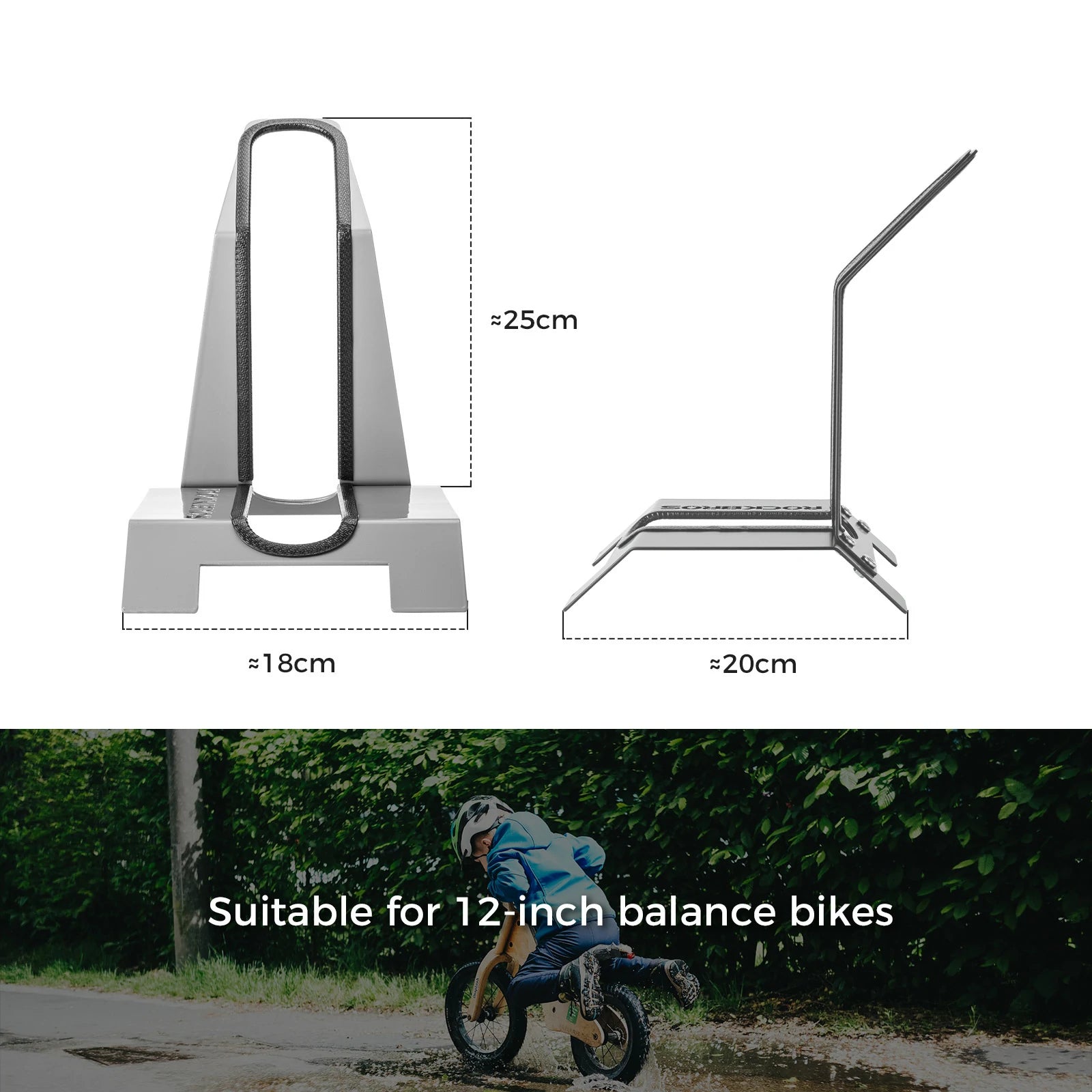 ROCKBROS Balance Bike Parking Rack L-Shaped for 12-inch Wheels
#Color_Grey